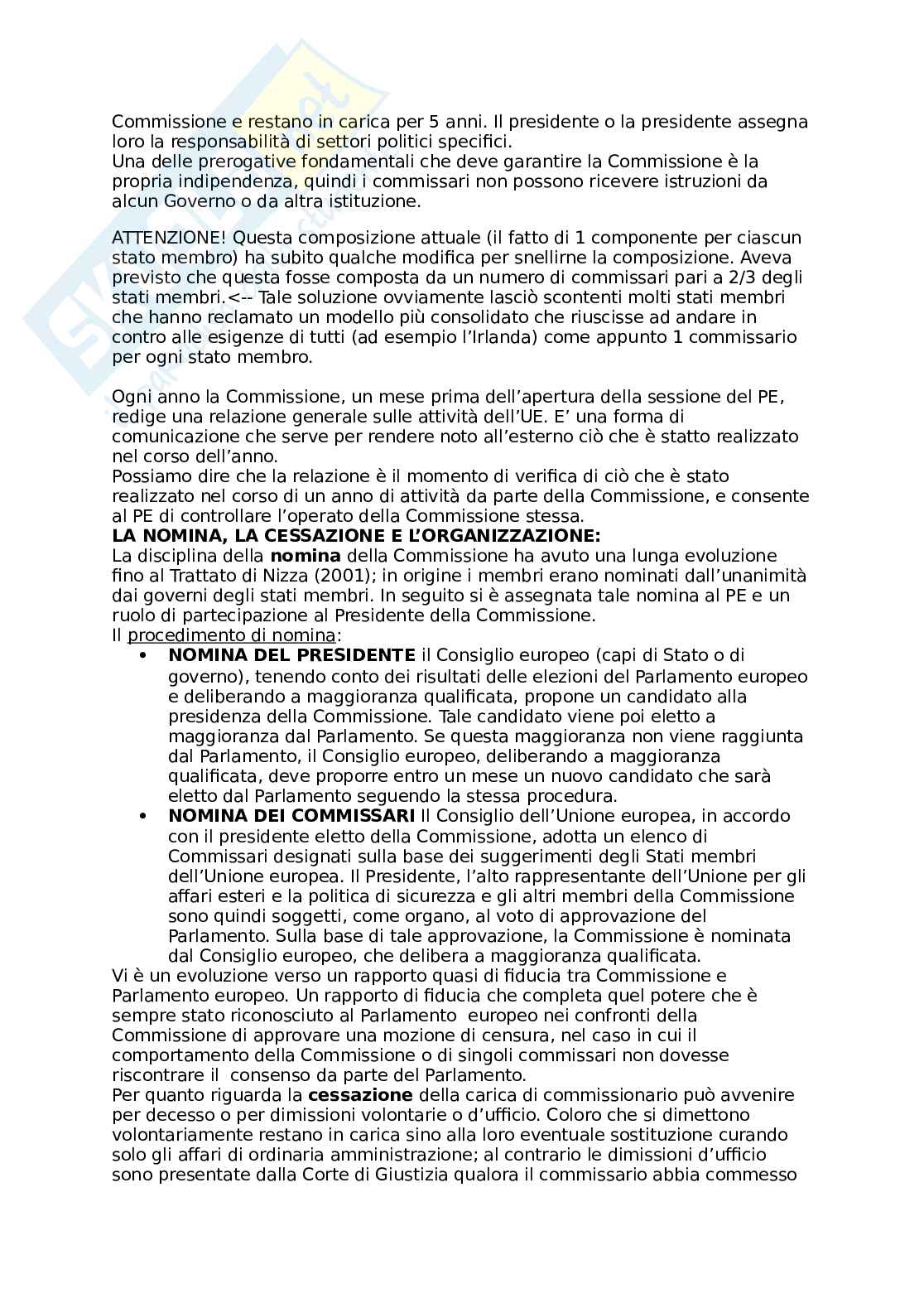Riassunto esame Diritto dell'unione europea, Prof. Carta Mario, libro consigliato Diritto dell'Unione Europea, Villani Pag. 31
