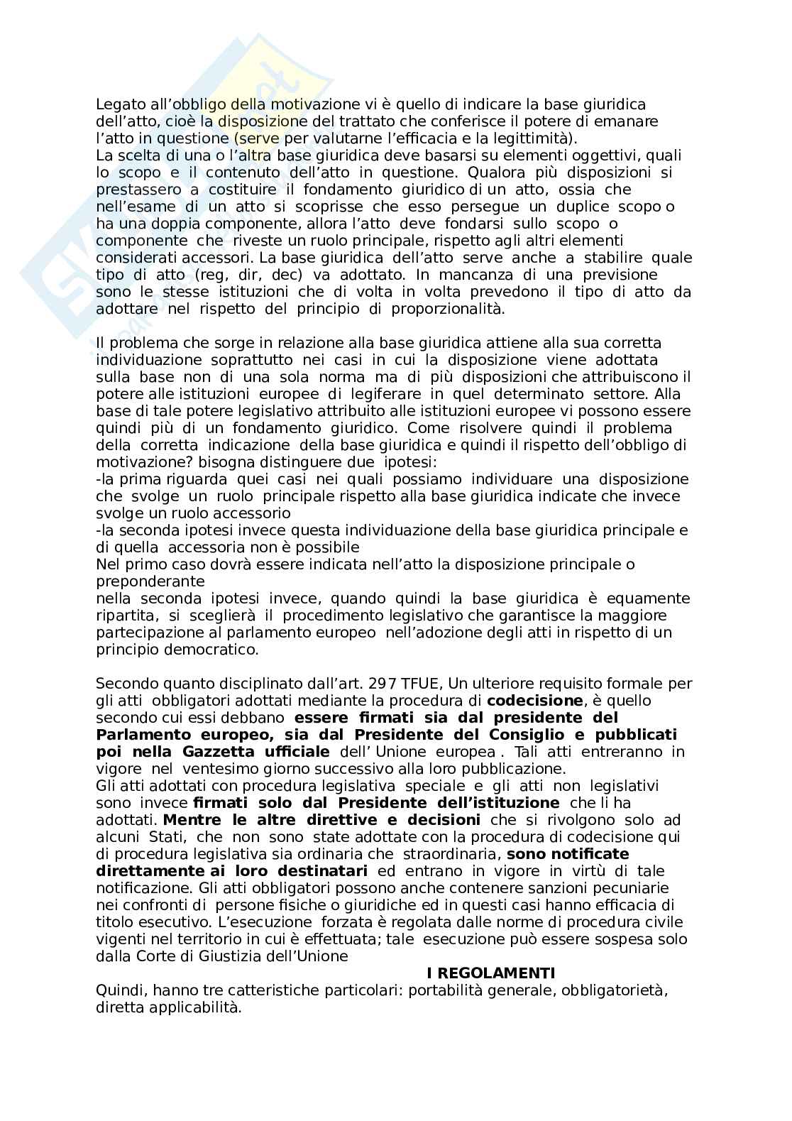 Riassunto esame Diritto dell'unione europea, Prof. Carta Mario, libro consigliato Diritto dell'Unione Europea, Villani Pag. 41