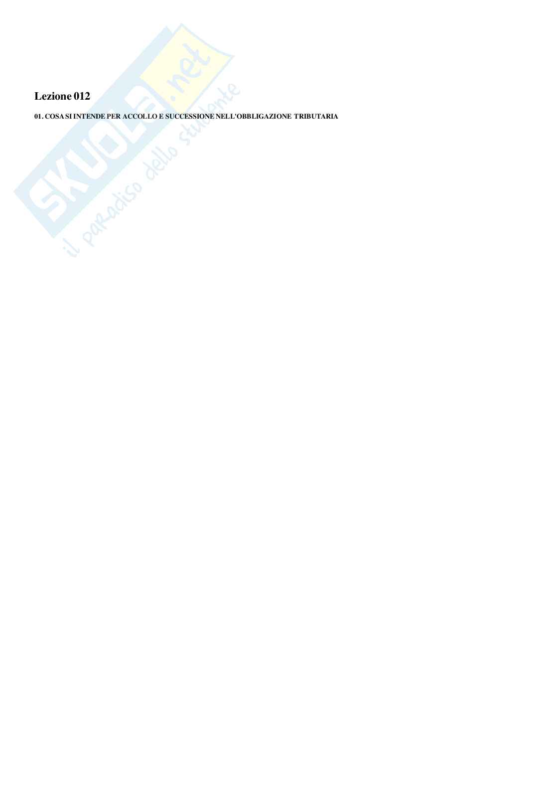 Paniere diritto tributario - risposte multiple Pag. 11
