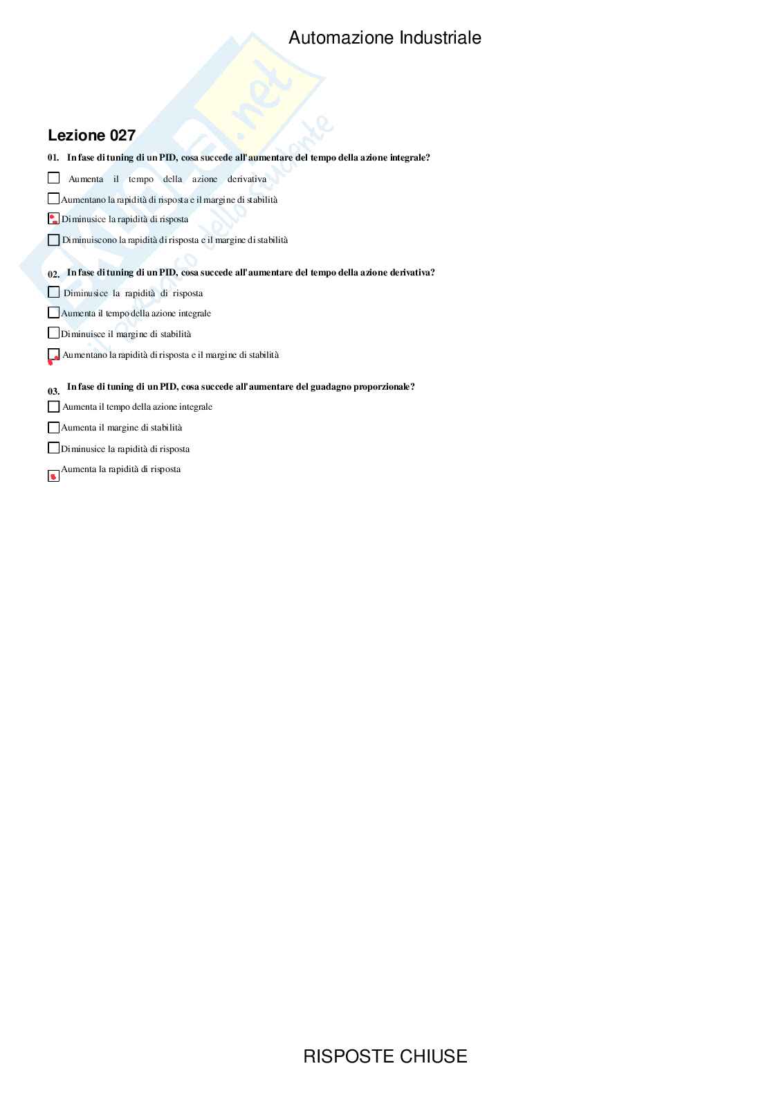 Automazione industriale - Paniere compilato Pag. 31