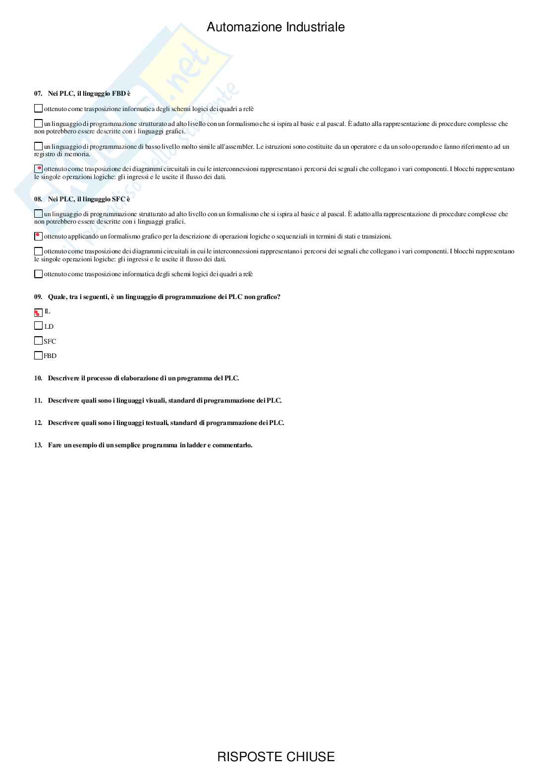 Automazione industriale - Paniere compilato Pag. 36