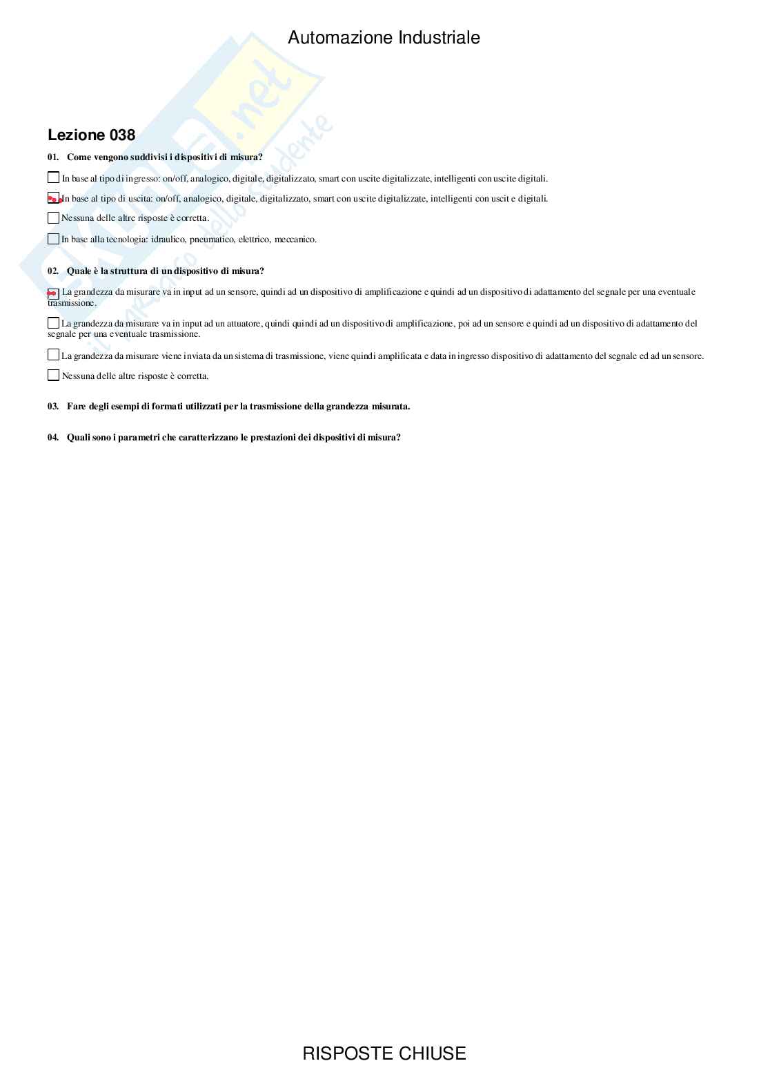 Automazione industriale - Paniere compilato Pag. 41