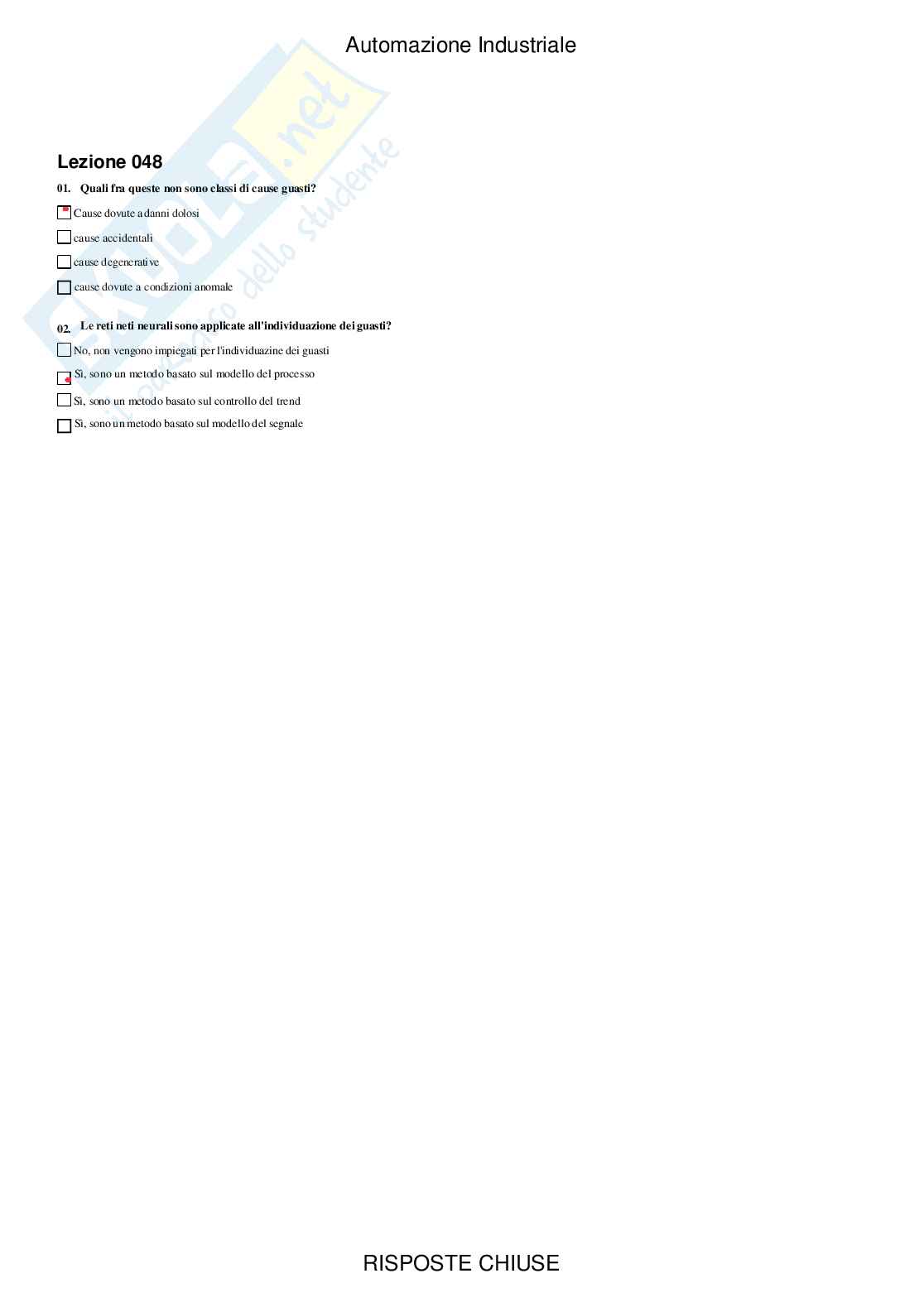 Automazione industriale - Paniere compilato Pag. 51