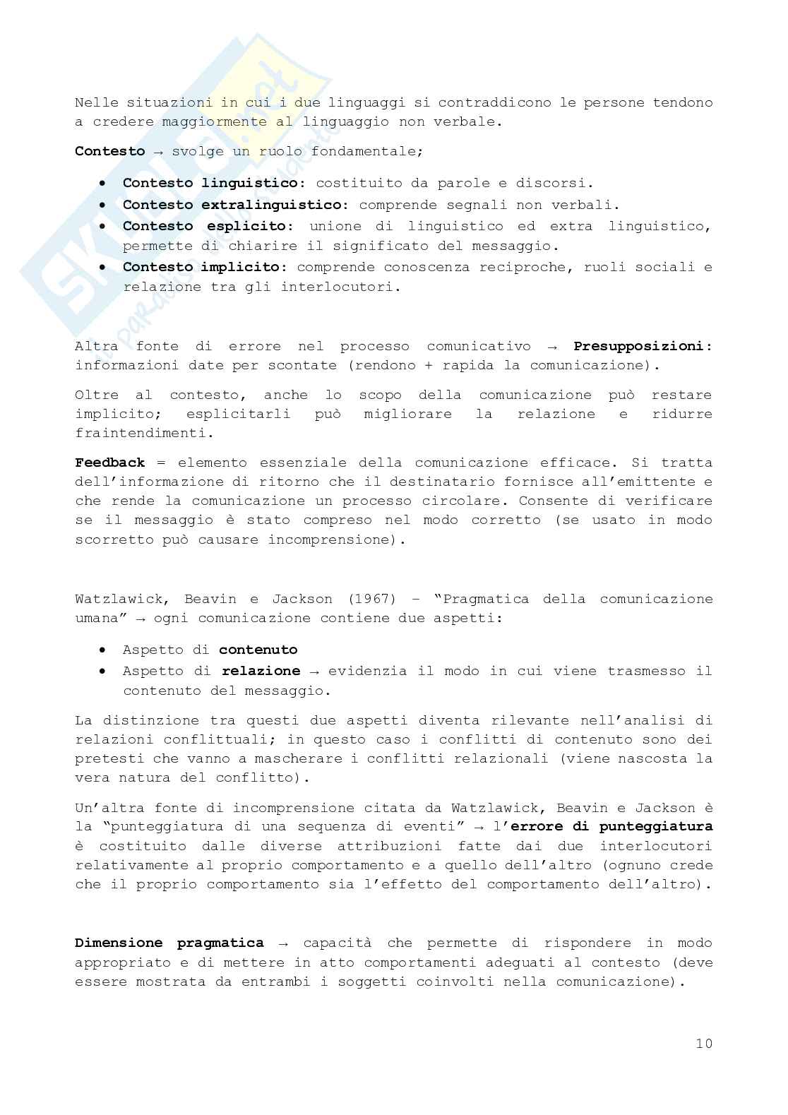 Riassunto esame Psicologia della comunicazione, Prof. Gilardi Silvia, libro consigliato Fondamenti di psicologia della comunicazione , Anolli Pag. 11