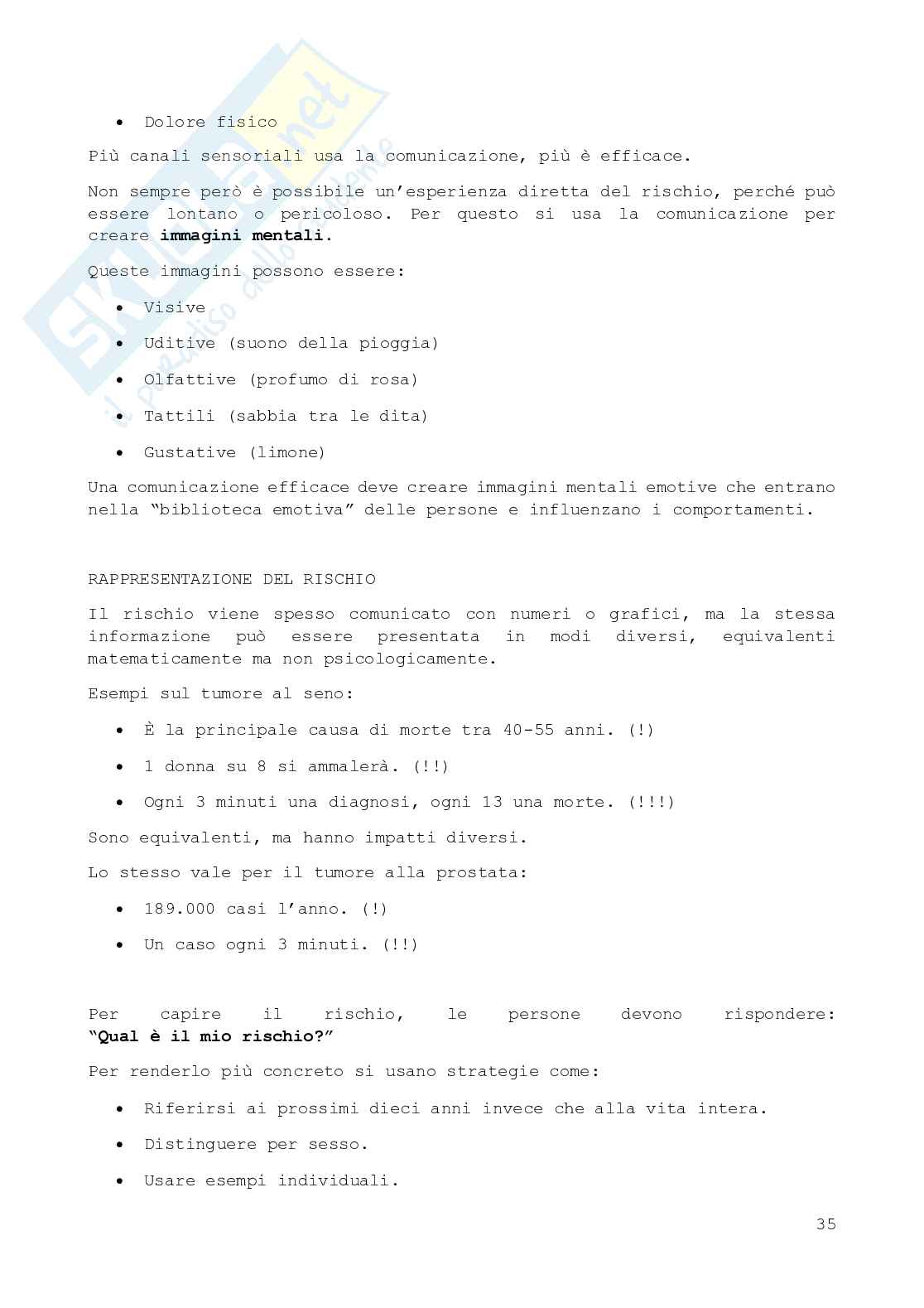 Riassunto esame Psicologia della comunicazione, Prof. Gilardi Silvia, libro consigliato Fondamenti di psicologia della comunicazione , Anolli Pag. 36
