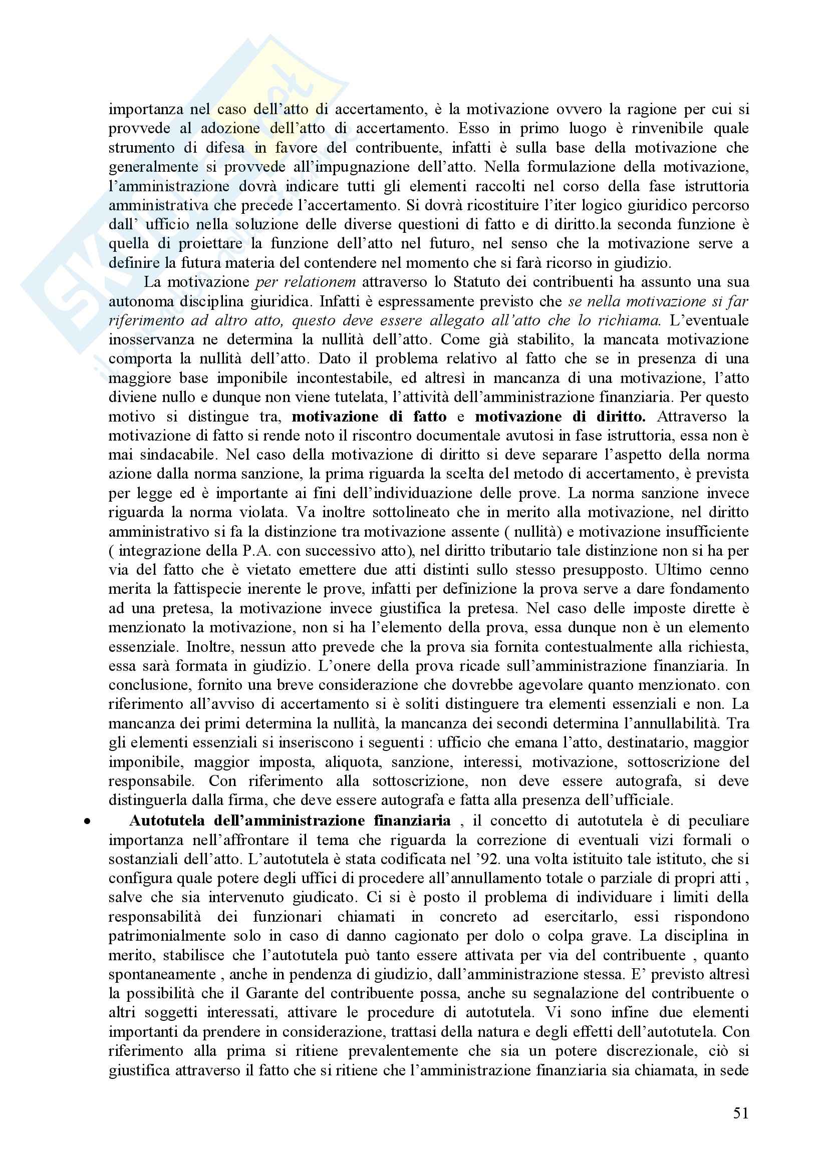 Riassunto esame diritto tributario, prof. Fantozzi Pag. 51