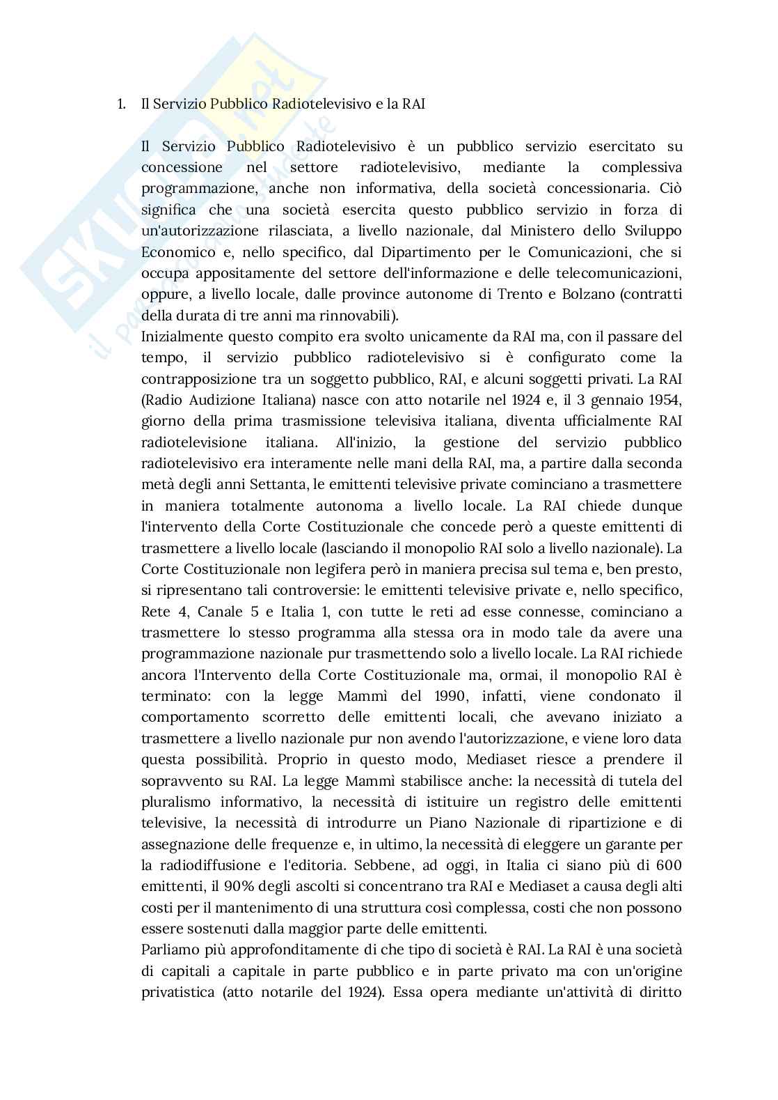 Prova d'esame svolta Diritto dell'informazione, dell'accesso e delle telecomunicazioni Pag. 1