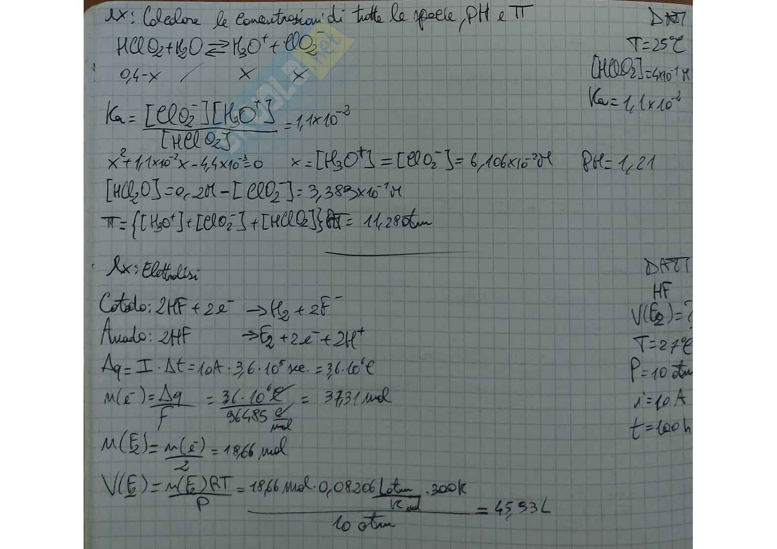 Esercizi svolti d'esame chimica Pag. 11