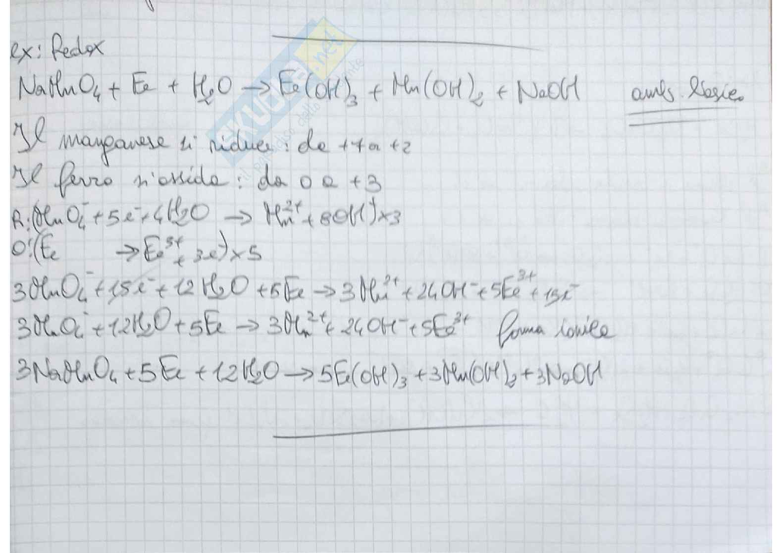 Esercizi svolti d'esame chimica Pag. 6