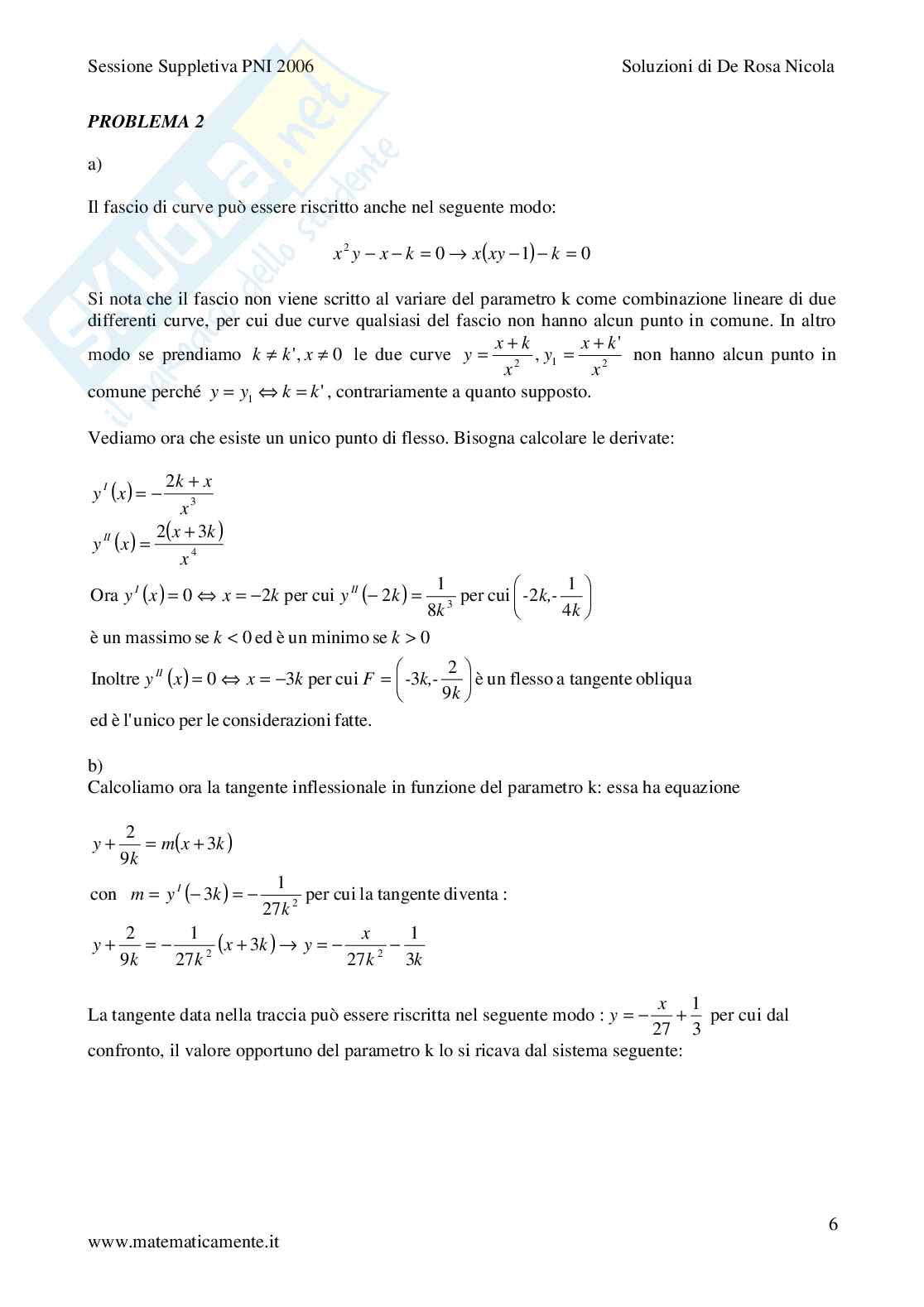 2006 - Liceo scientifico PNI sessione suppletiva Pag. 6