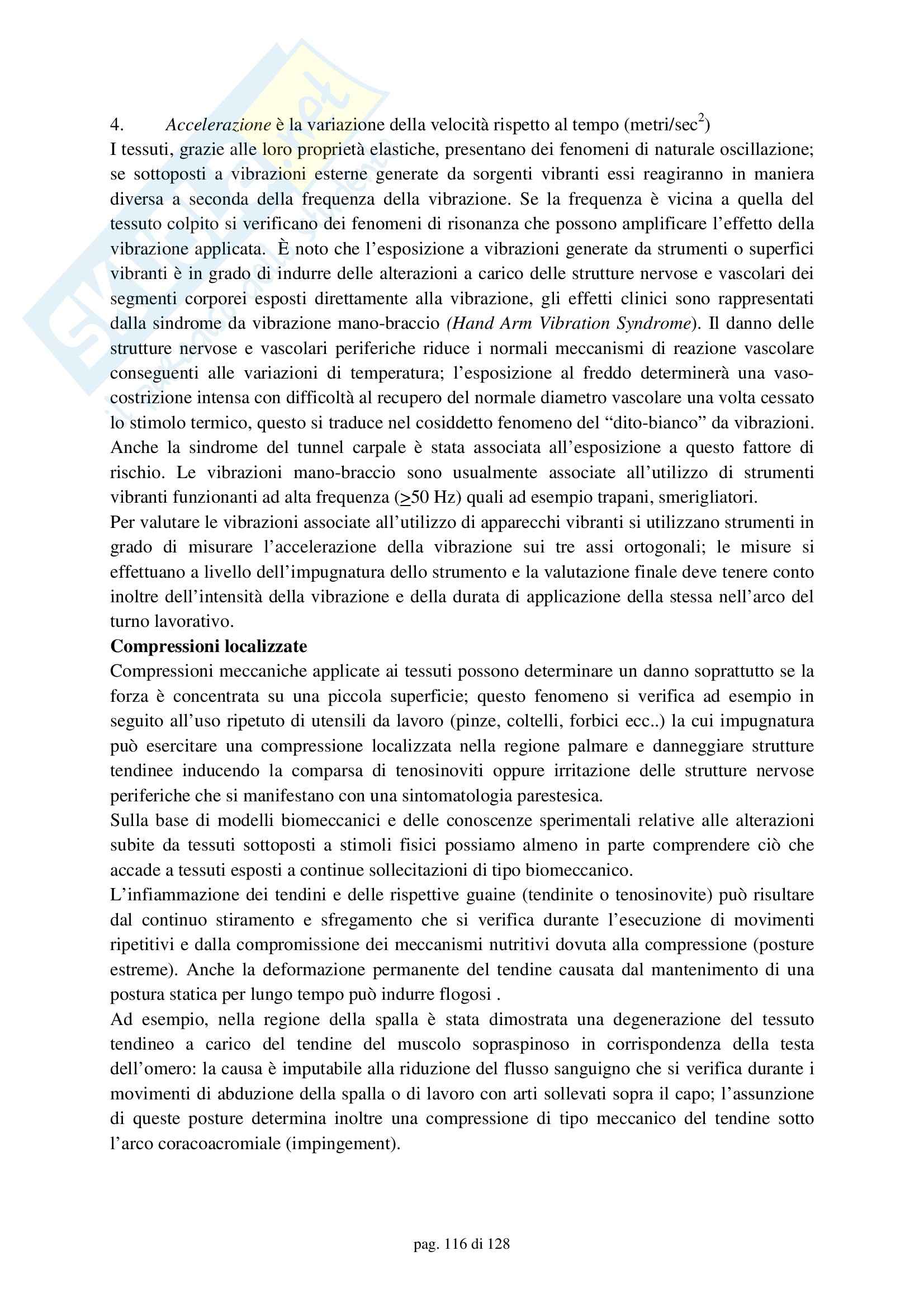 Medicina del lavoro – Compendio Pag. 116