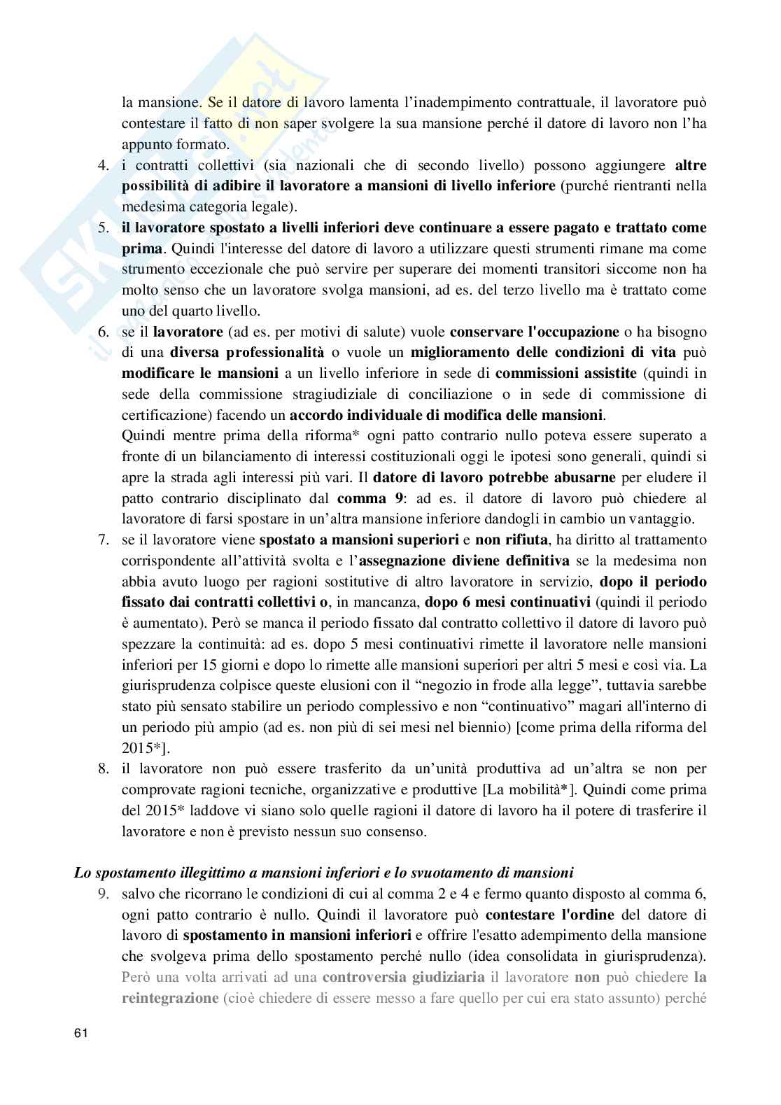 Diritto del lavoro - Appunti pratici per non perdersi nell'intricata materia Pag. 61