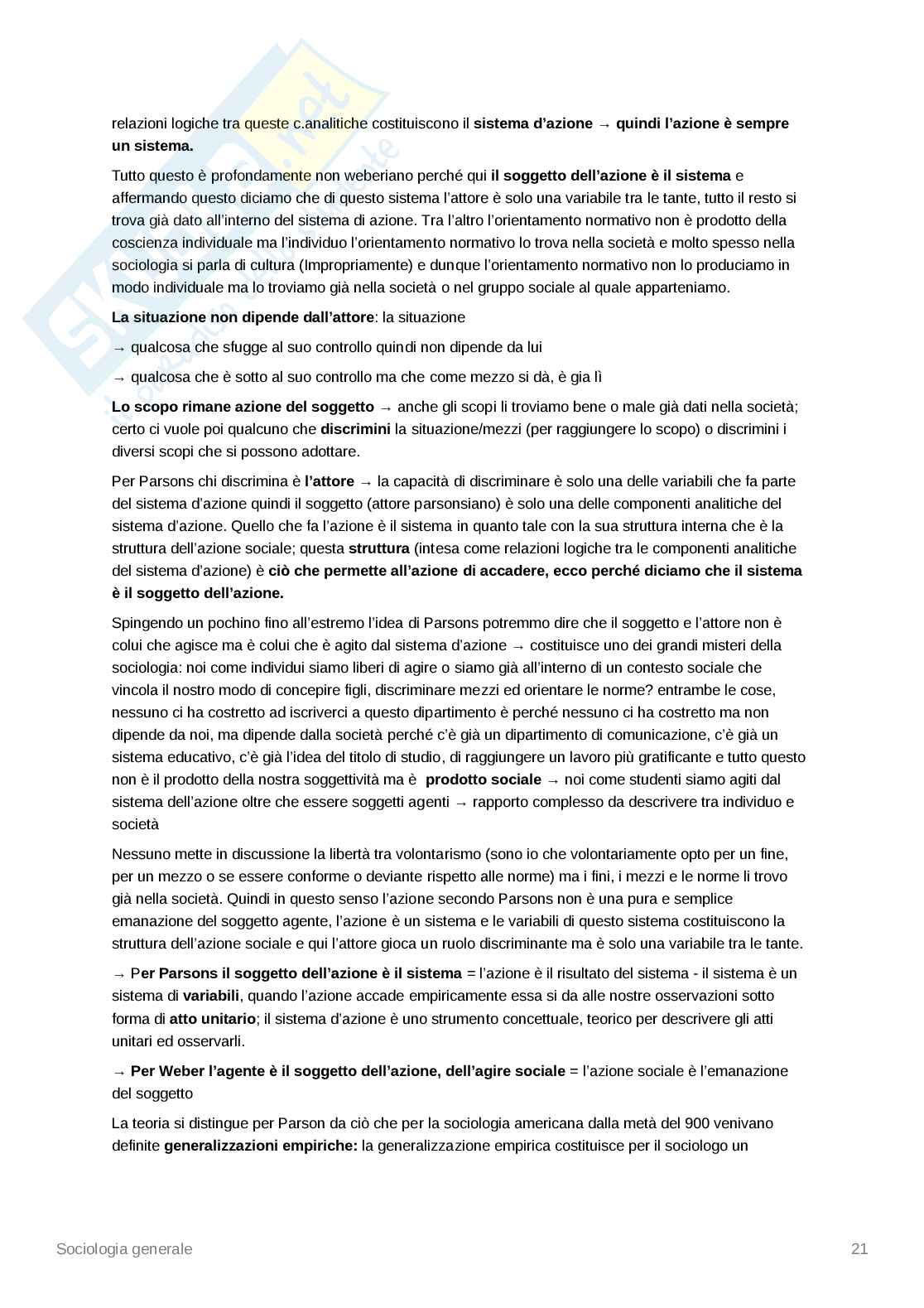 Appunti presi a lezione Sociologia generale   Pag. 21