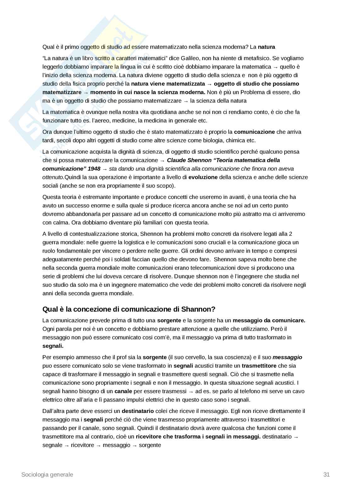 Appunti presi a lezione Sociologia generale   Pag. 31