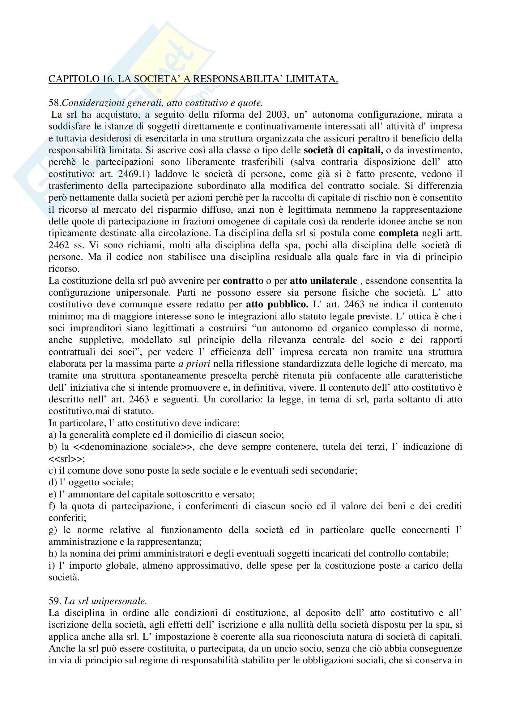 Riassunto esame Diritto Commerciale, prof. Ghia, libro consigliato Corso di Diritto Commerciale, Libonati Pag. 91