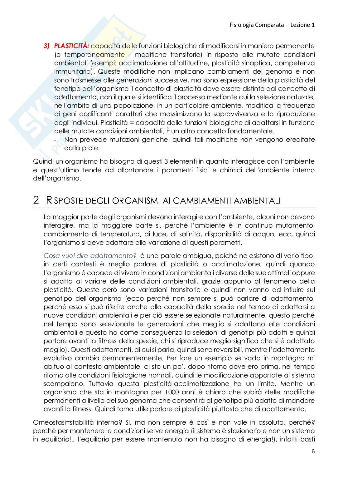 Fisiologia Comparata Pag. 6