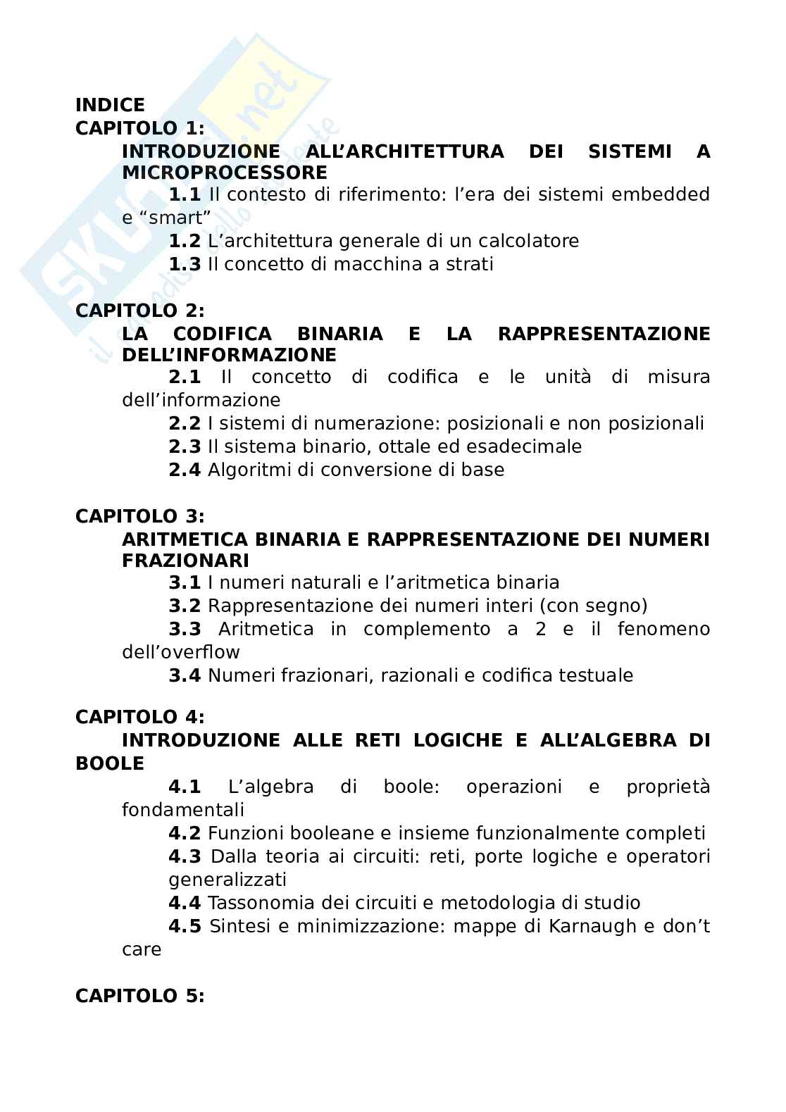 Appunti di Architettura dei sistemi a microprocessore Pag. 1