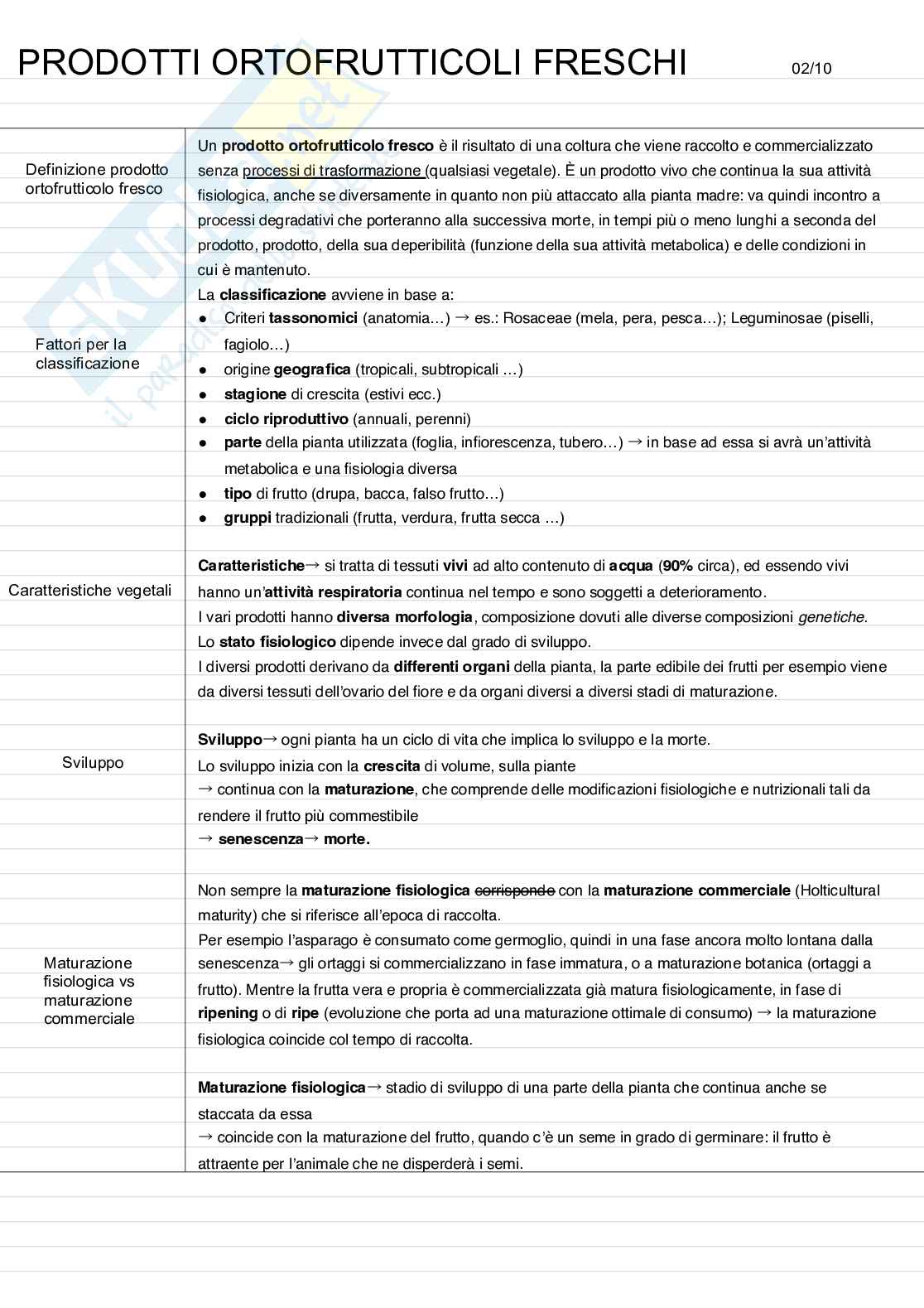 Appunti di Alimenti di origine vegetale  Pag. 2