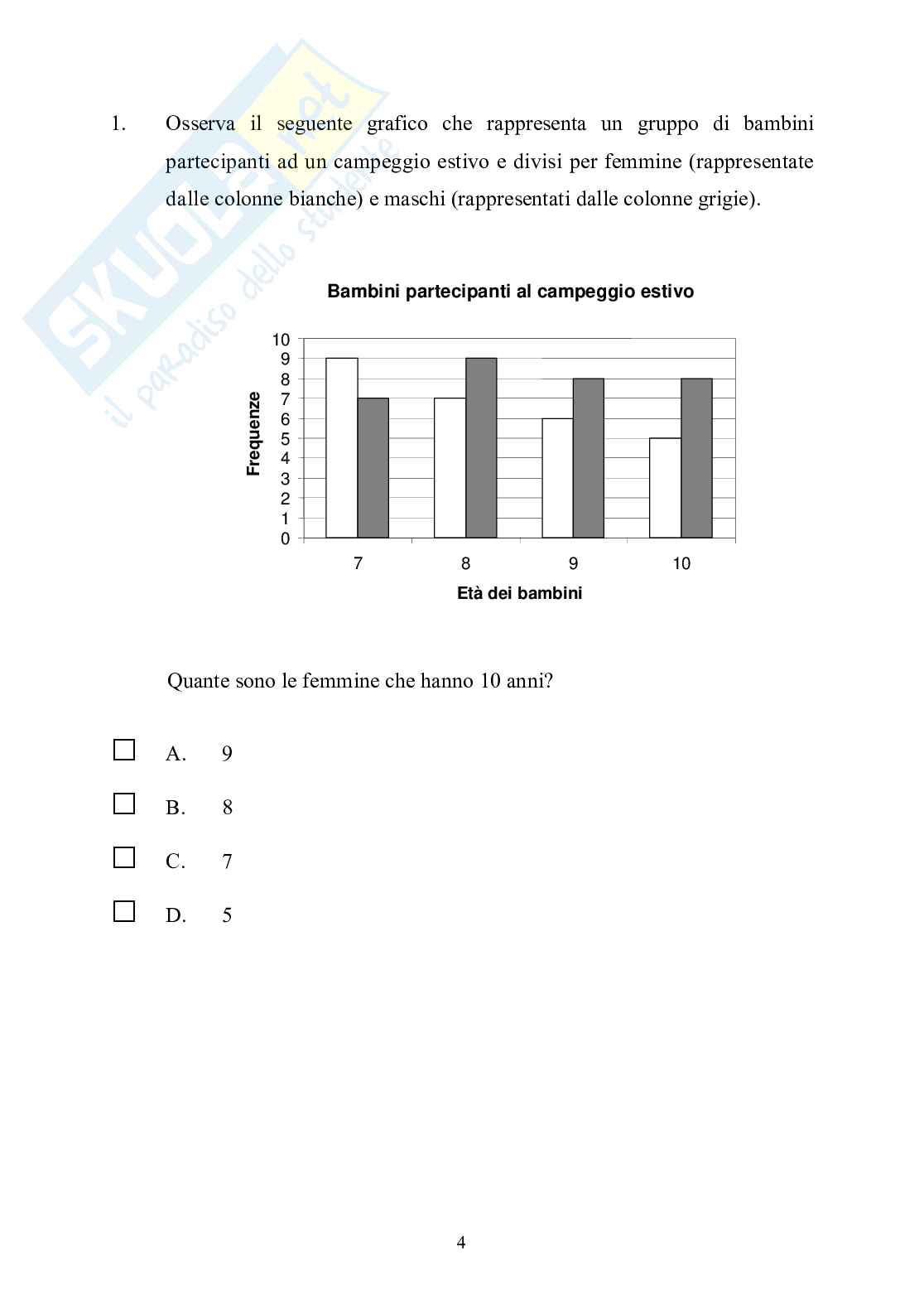 Classe IV - Prova invalsi di matematica a.s. 2004-2005 Pag. 6