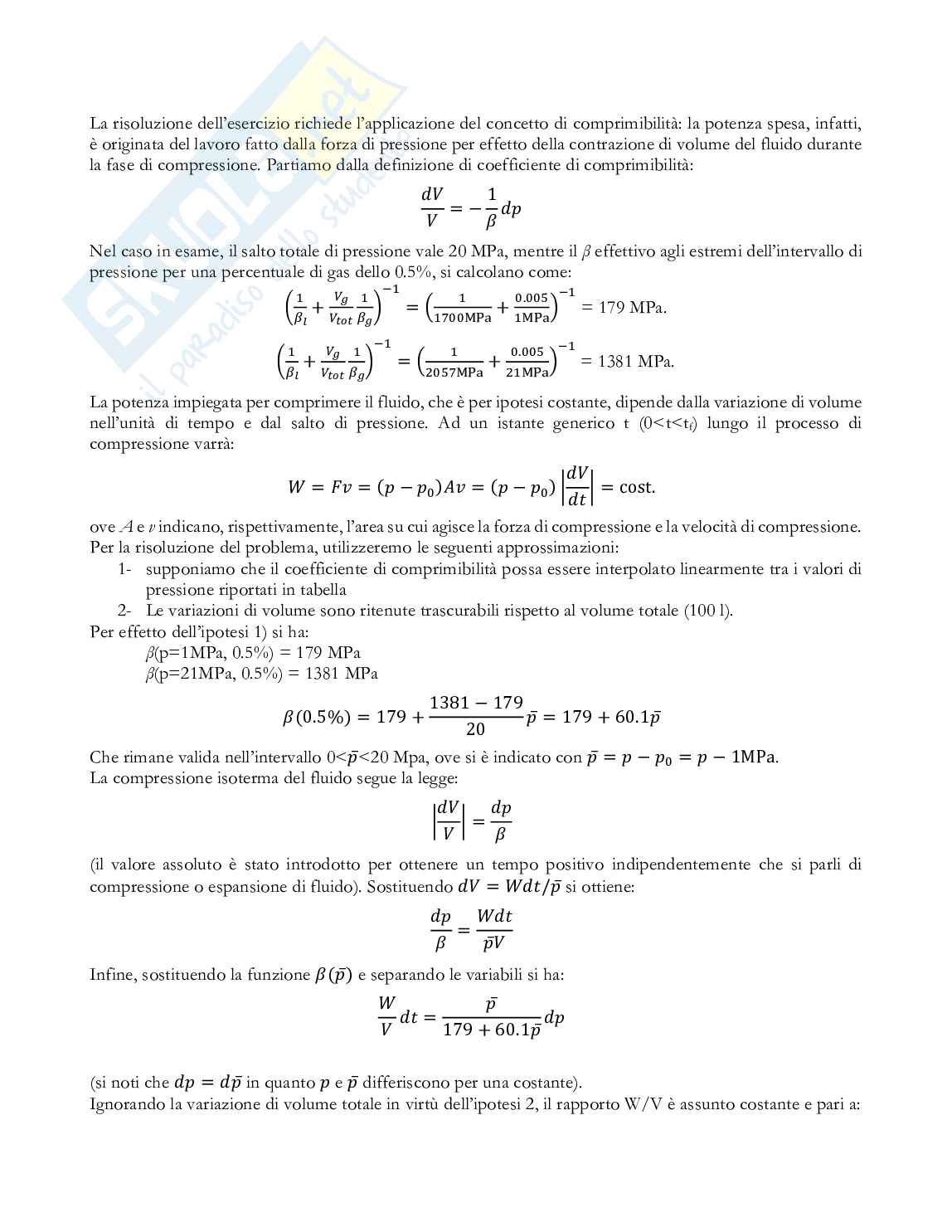 Esercitazione di Impianti aerospaziali  Pag. 2