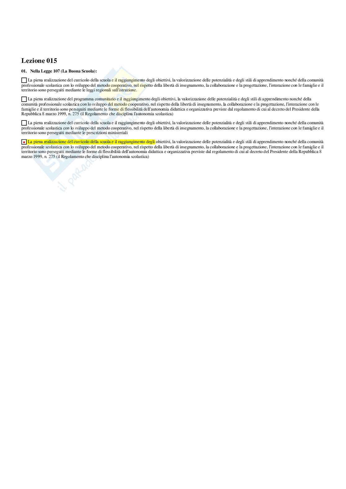 Paniere Diritto pubblico generale (2026) - Risposte multiple corrette Pag. 11