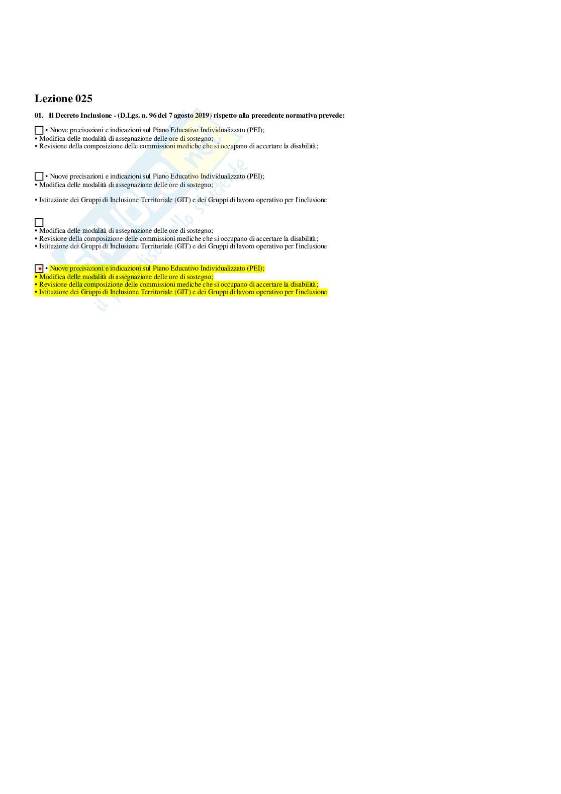 Paniere Diritto pubblico generale (2026) - Risposte multiple corrette Pag. 16