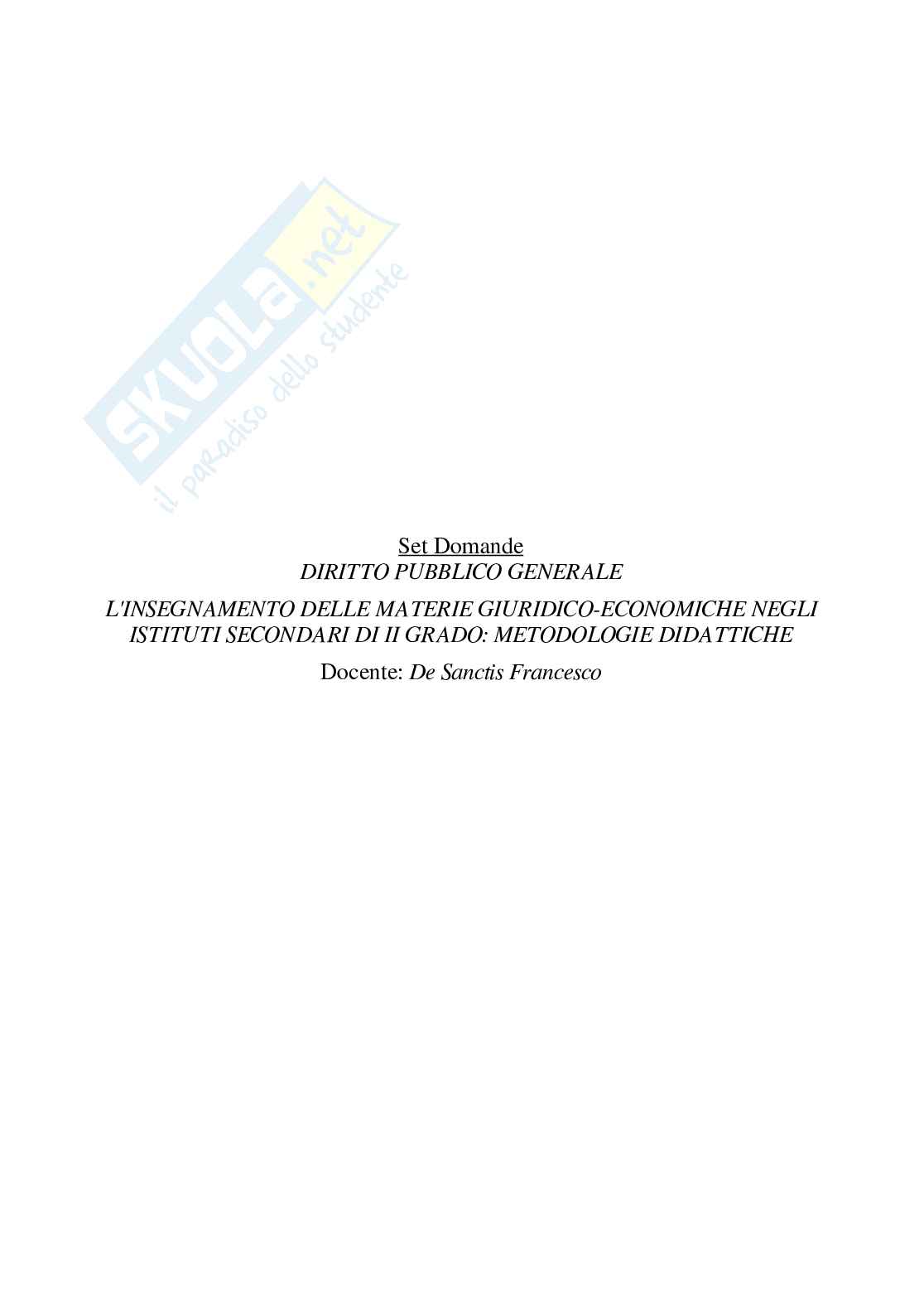 Paniere Diritto pubblico generale (2026) - Risposte multiple corrette Pag. 2