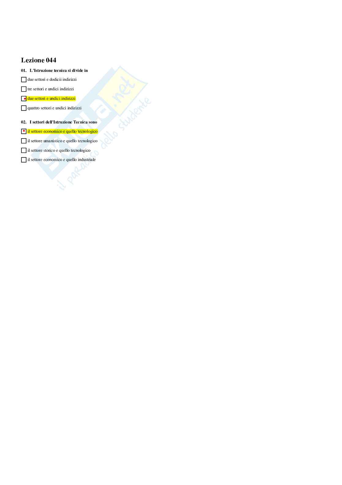 Paniere Diritto pubblico generale (2026) - Risposte multiple corrette Pag. 26