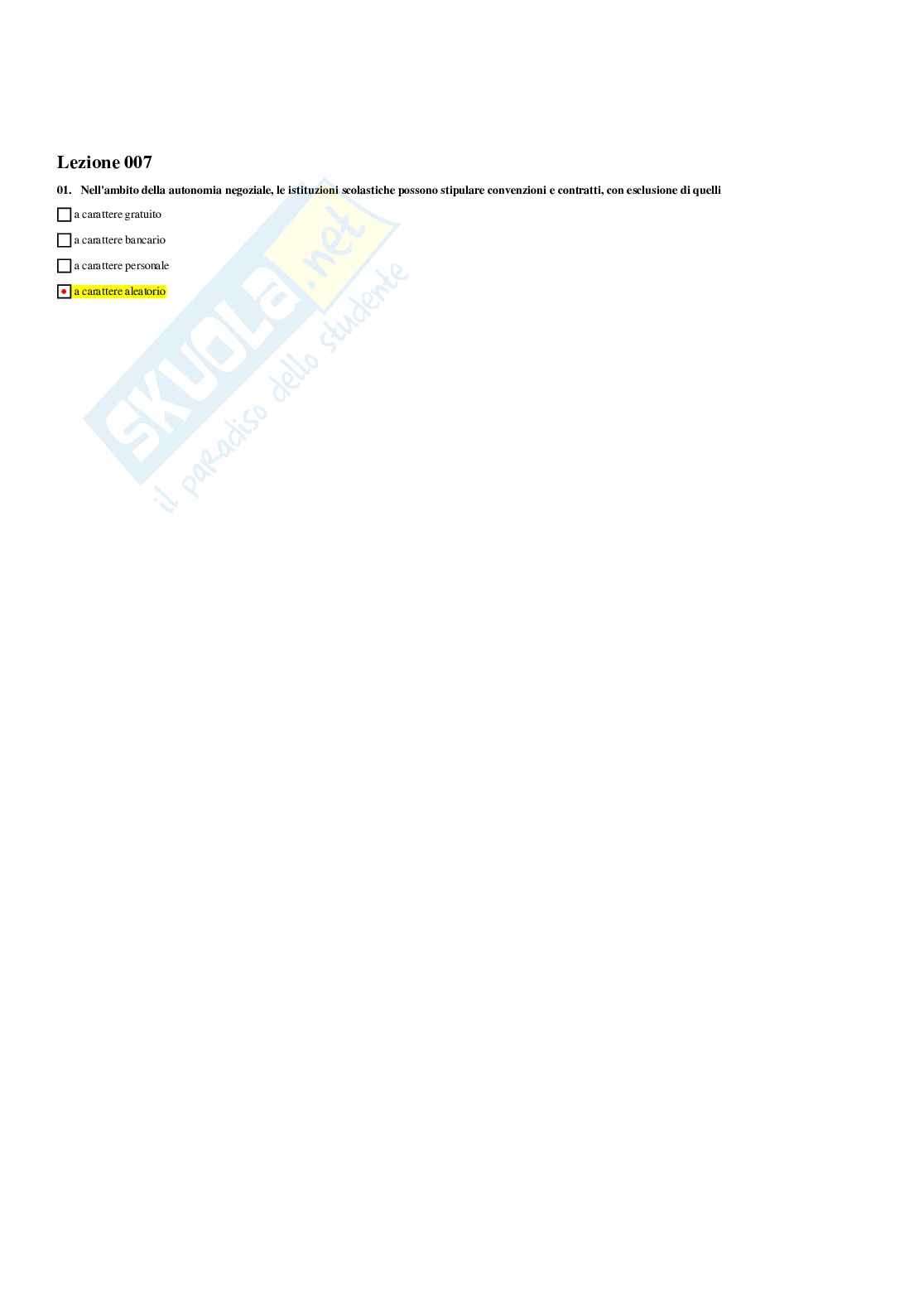 Paniere Diritto pubblico generale (2026) - Risposte multiple corrette Pag. 6