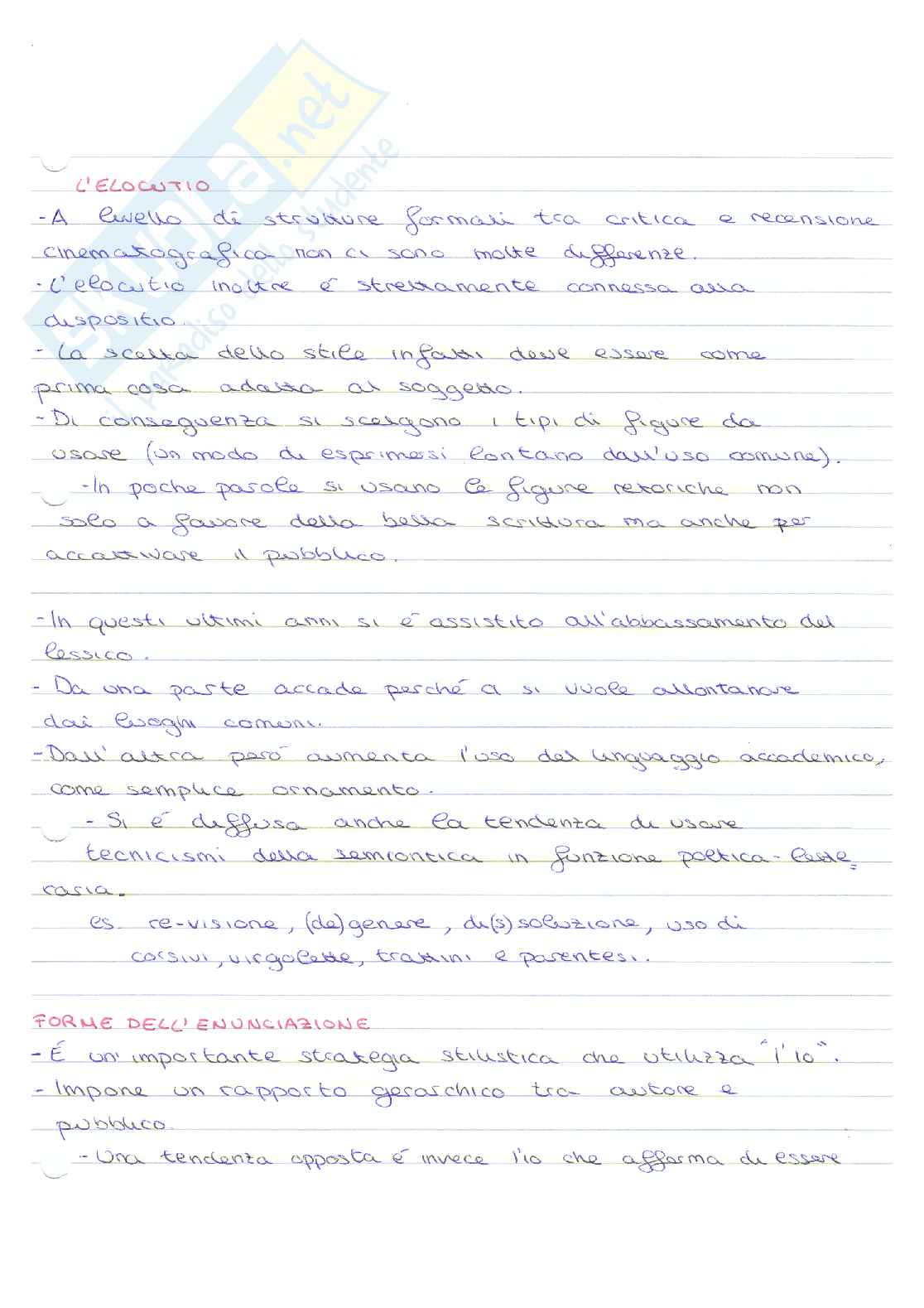 Appunti completi per l'esame di "Critica cinematografica" Pag. 31