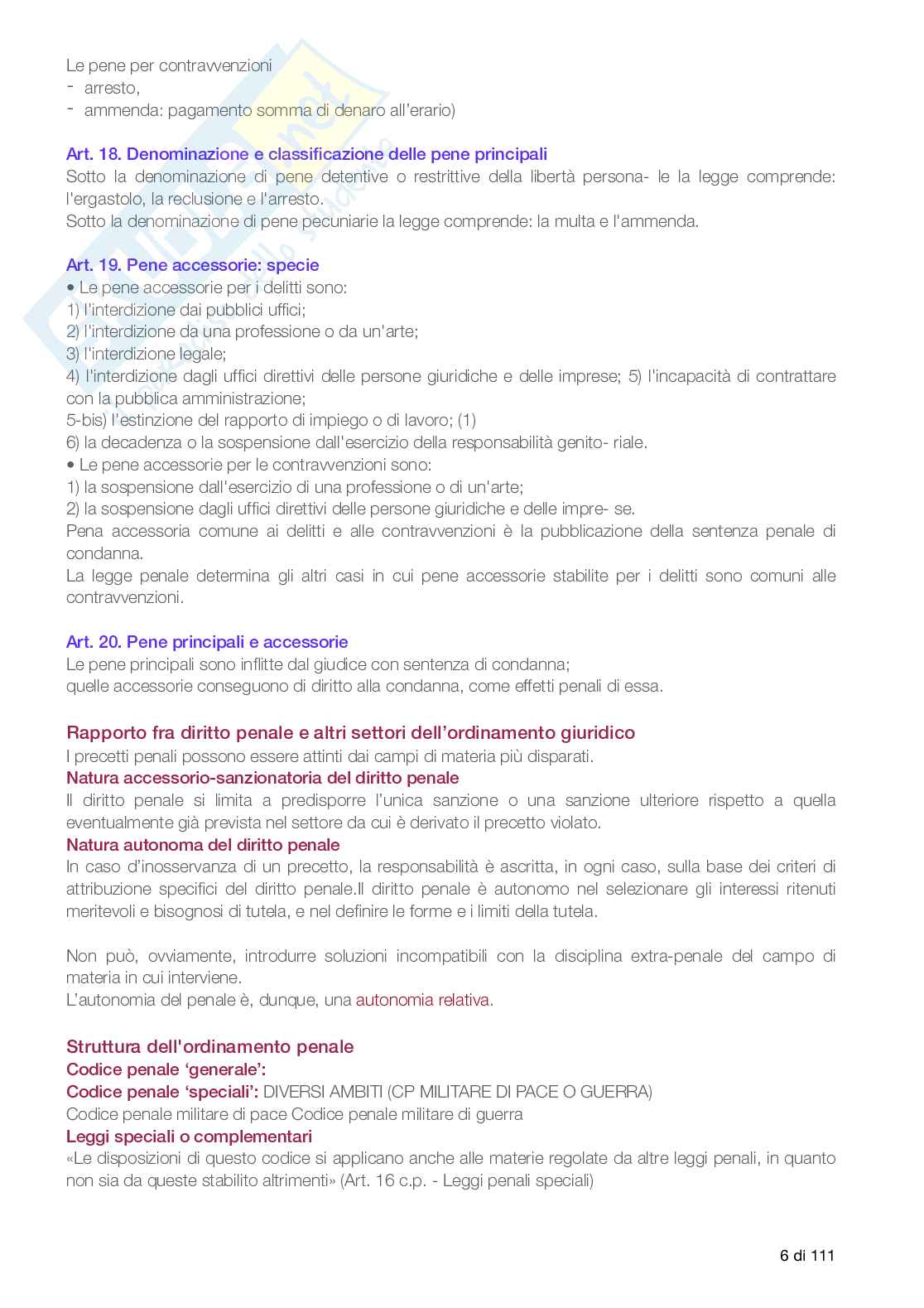Riassunto esame Diritto penale , Prof. Dodaro Giandomenico, libro consigliato Diritto penale - elementi di parte genale , Roberto Bartoli Pag. 6
