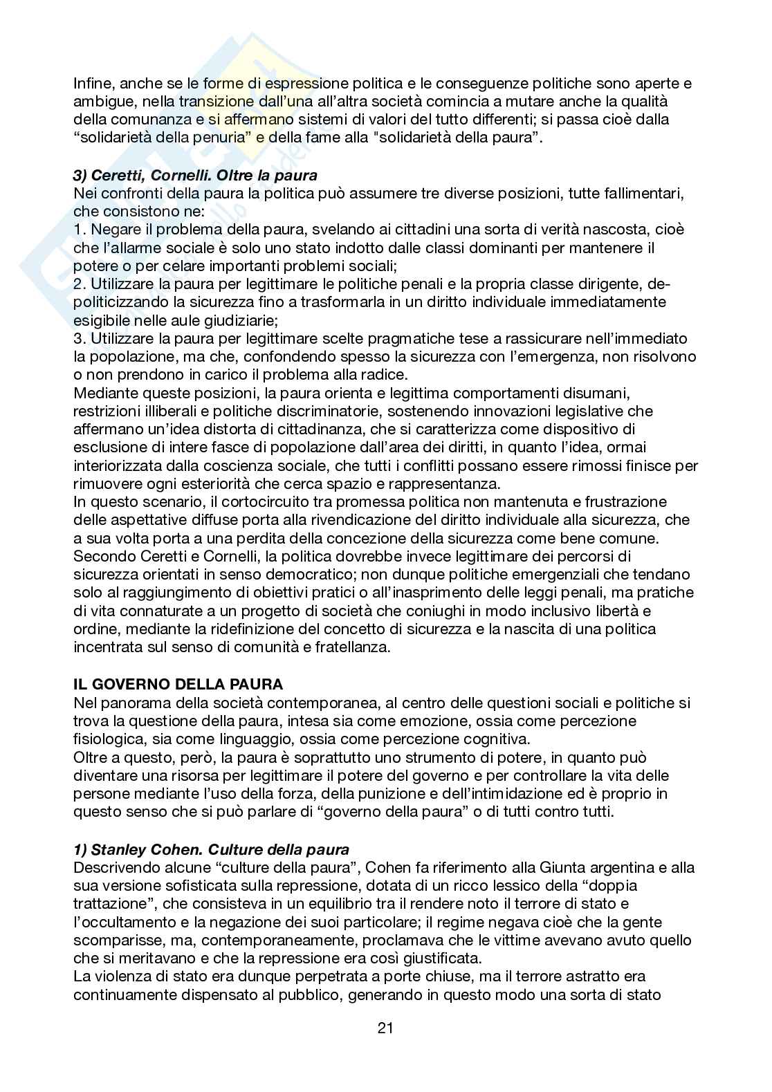 Riassunto esame Criminologia, Prof. Merzagora Isabella, libro consigliato Crimonologia e Sociologia della Devianza , Curti  Pag. 21