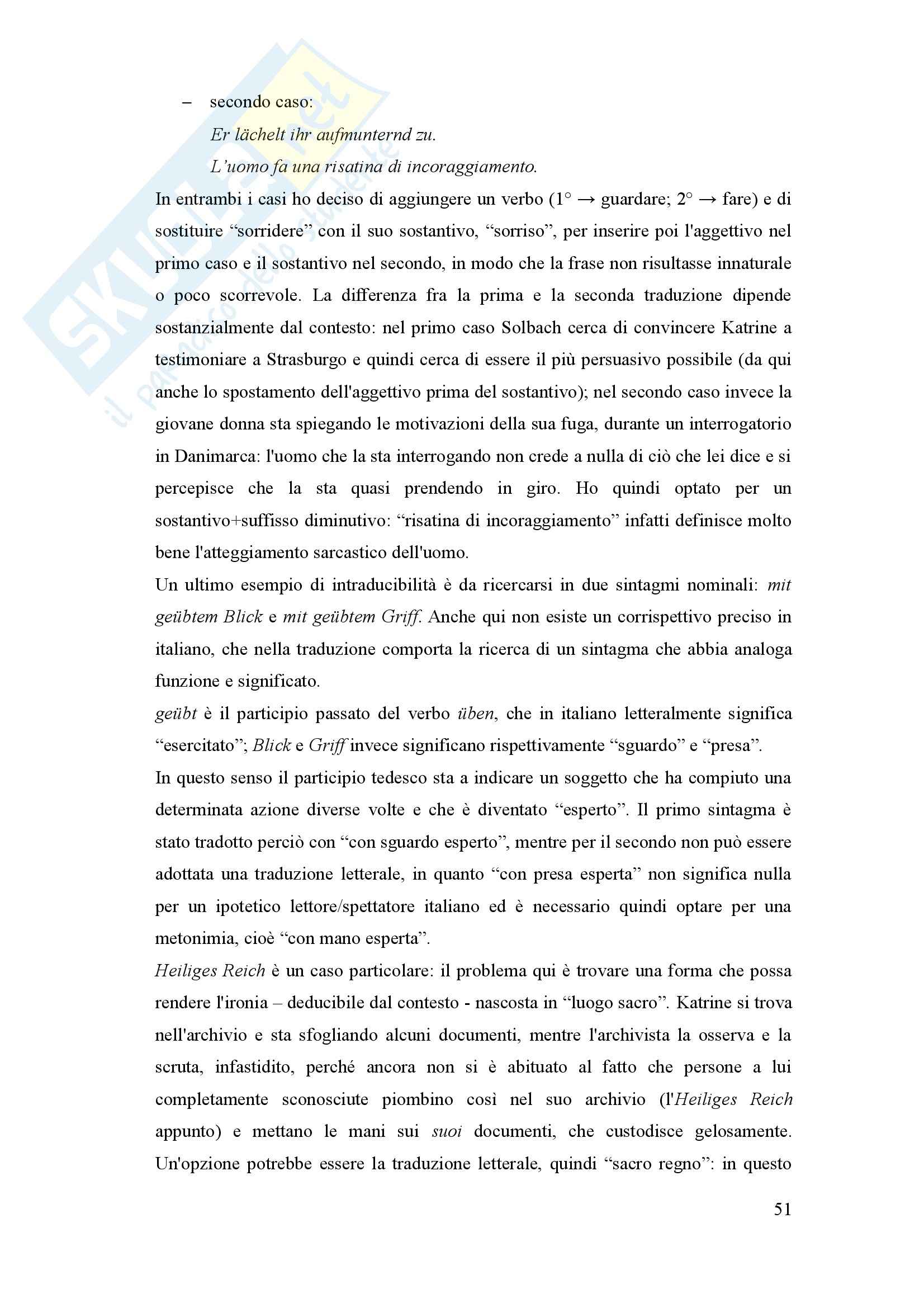 Tesi, Zwei Leben di Georg Maas: traduzione e analisi della sceneggiatura Pag. 51