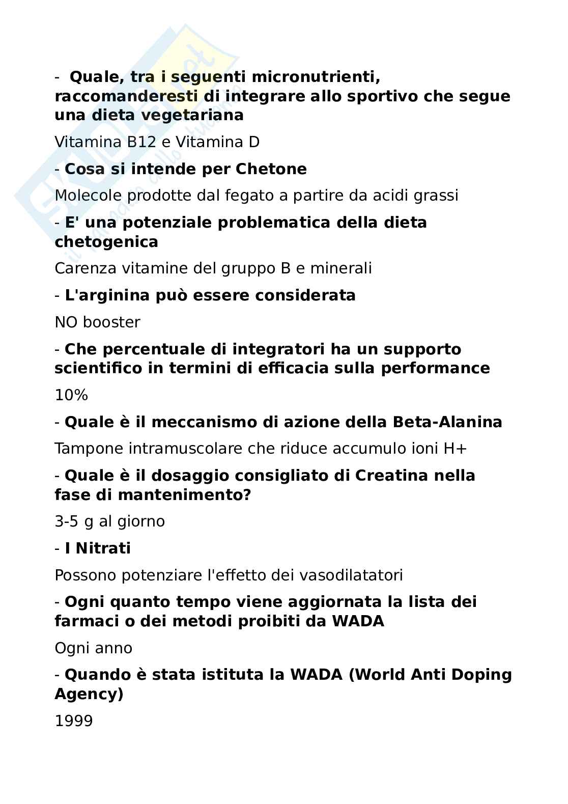 Paniere completo Medicina dello sport  Pag. 11