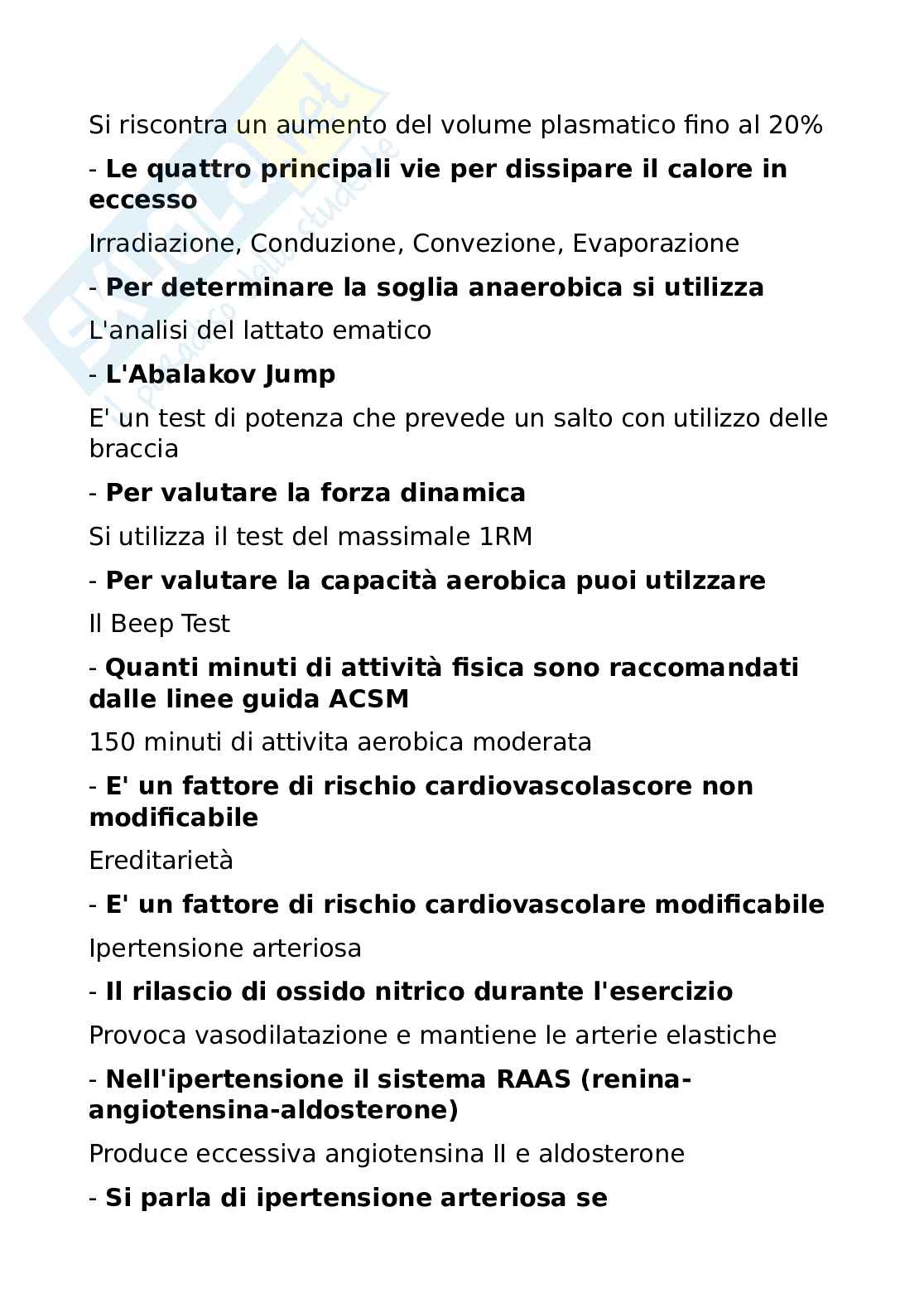Paniere completo Medicina dello sport  Pag. 6