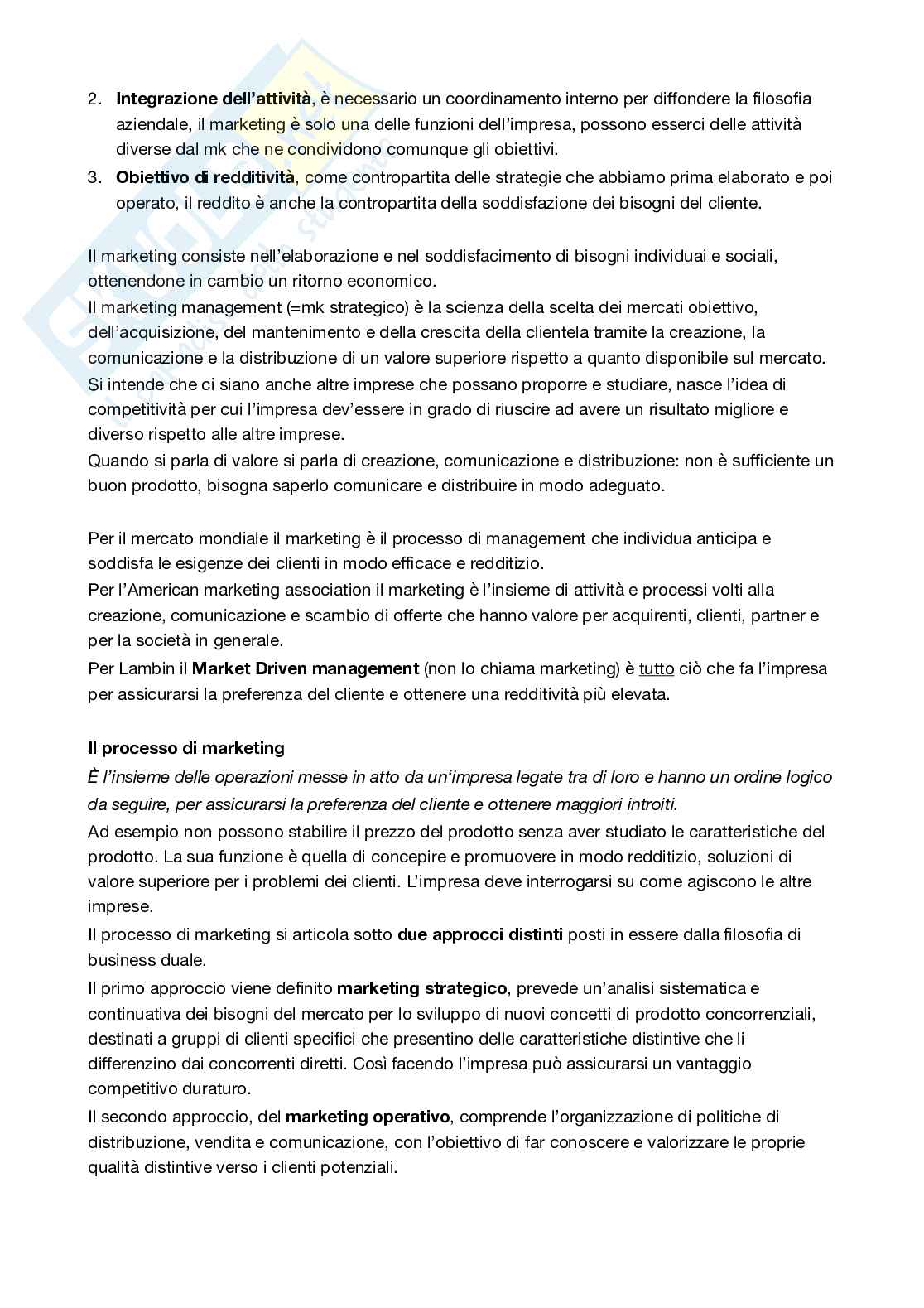 Appunti di Marketing strategico Pag. 2