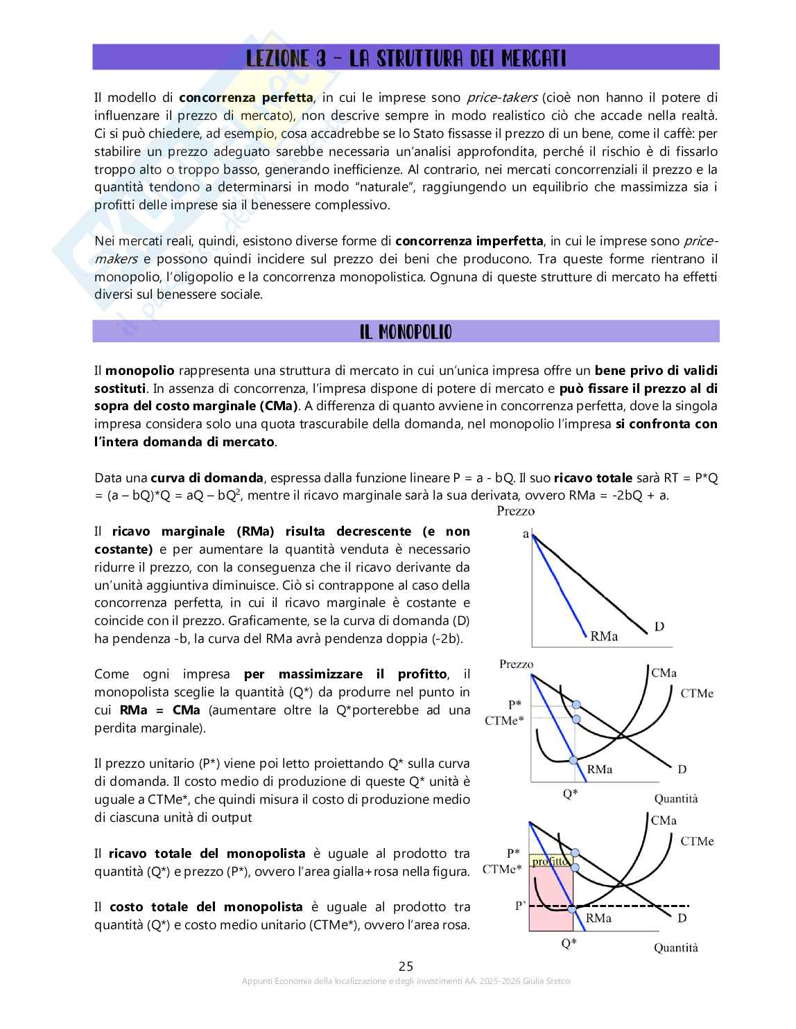 Terza lezione di Economia della localizzazione e degli investimenti nel settore delle costruzioni Pag. 1