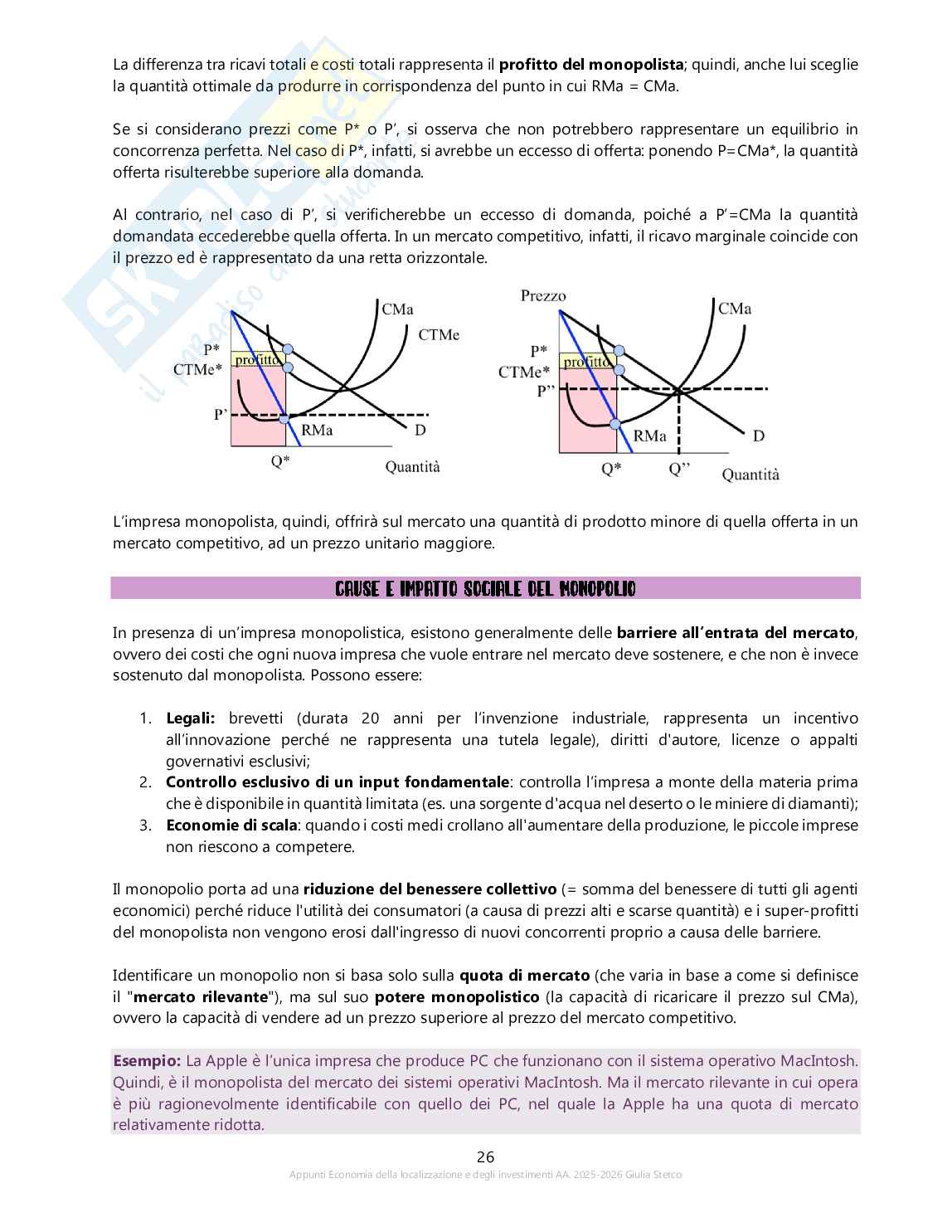 Terza lezione di Economia della localizzazione e degli investimenti nel settore delle costruzioni Pag. 2