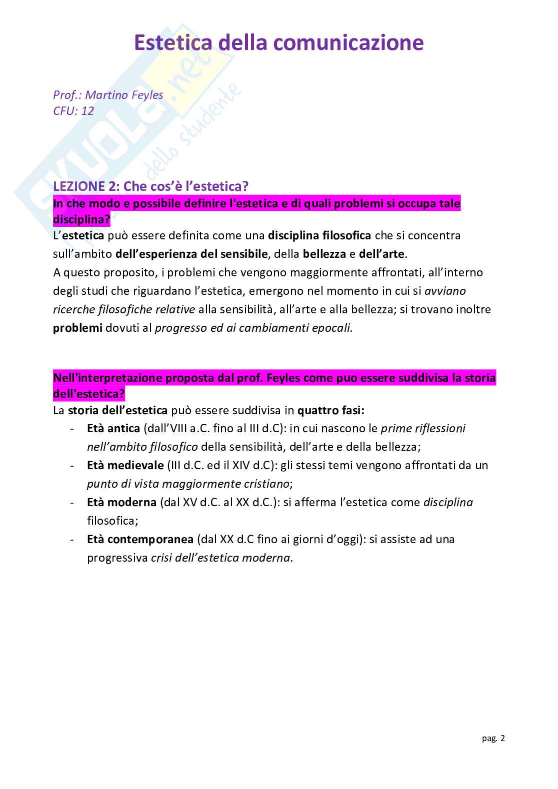 Paniere Estetica della comunicazione - Risposte aperte - aggiornato (2026) Pag. 2