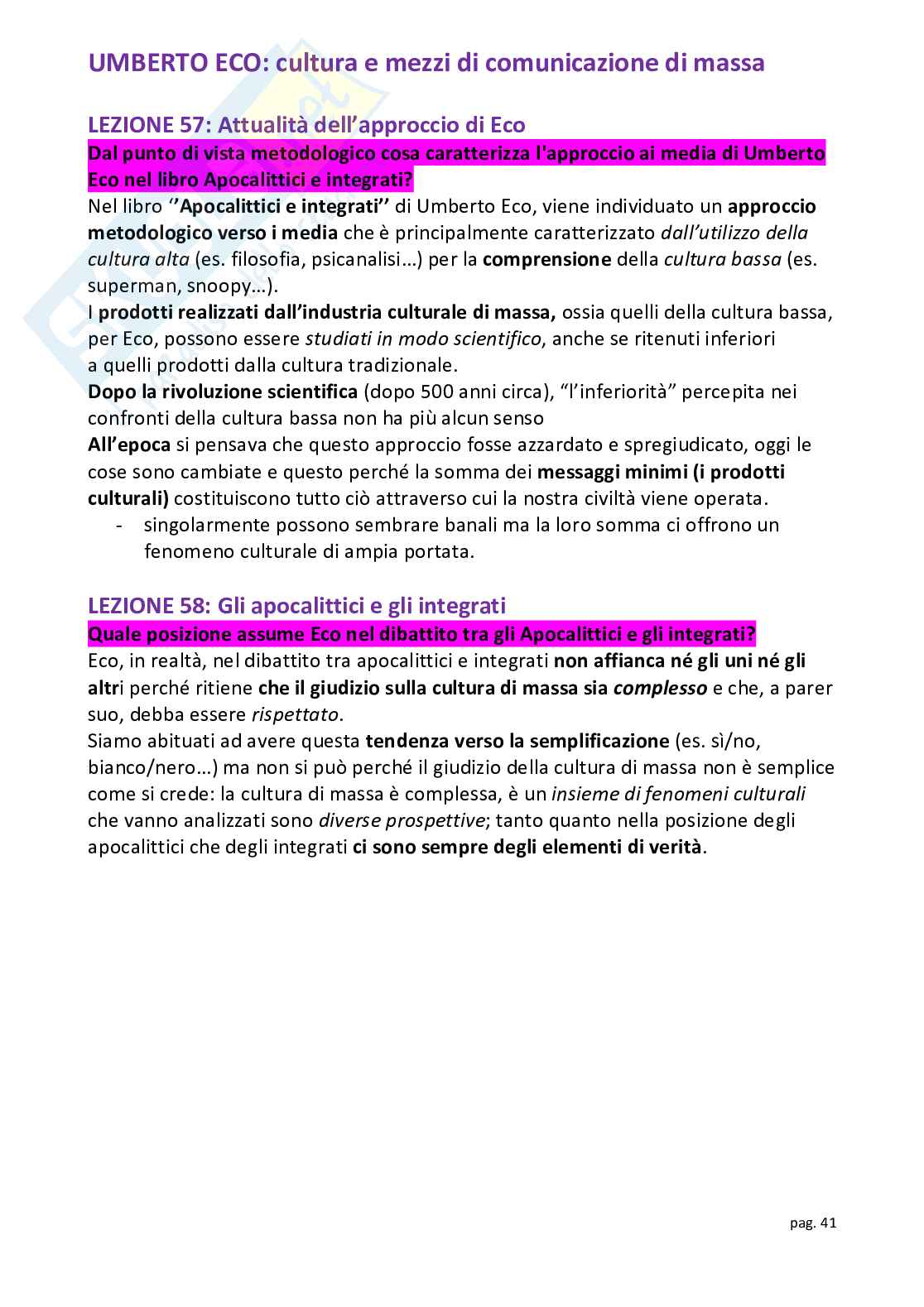 Paniere Estetica della comunicazione - Risposte aperte - aggiornato (2026) Pag. 41