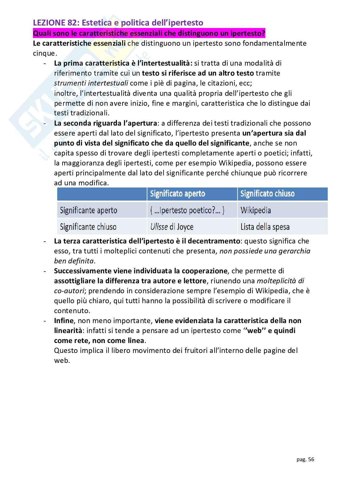 Paniere Estetica della comunicazione - Risposte aperte - aggiornato (2026) Pag. 56
