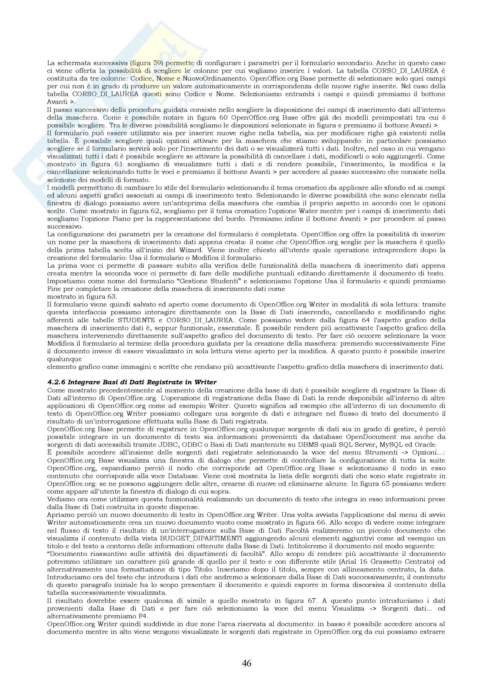 Basi di dati - Riassunto esame, prof. Coccoli Pag. 46