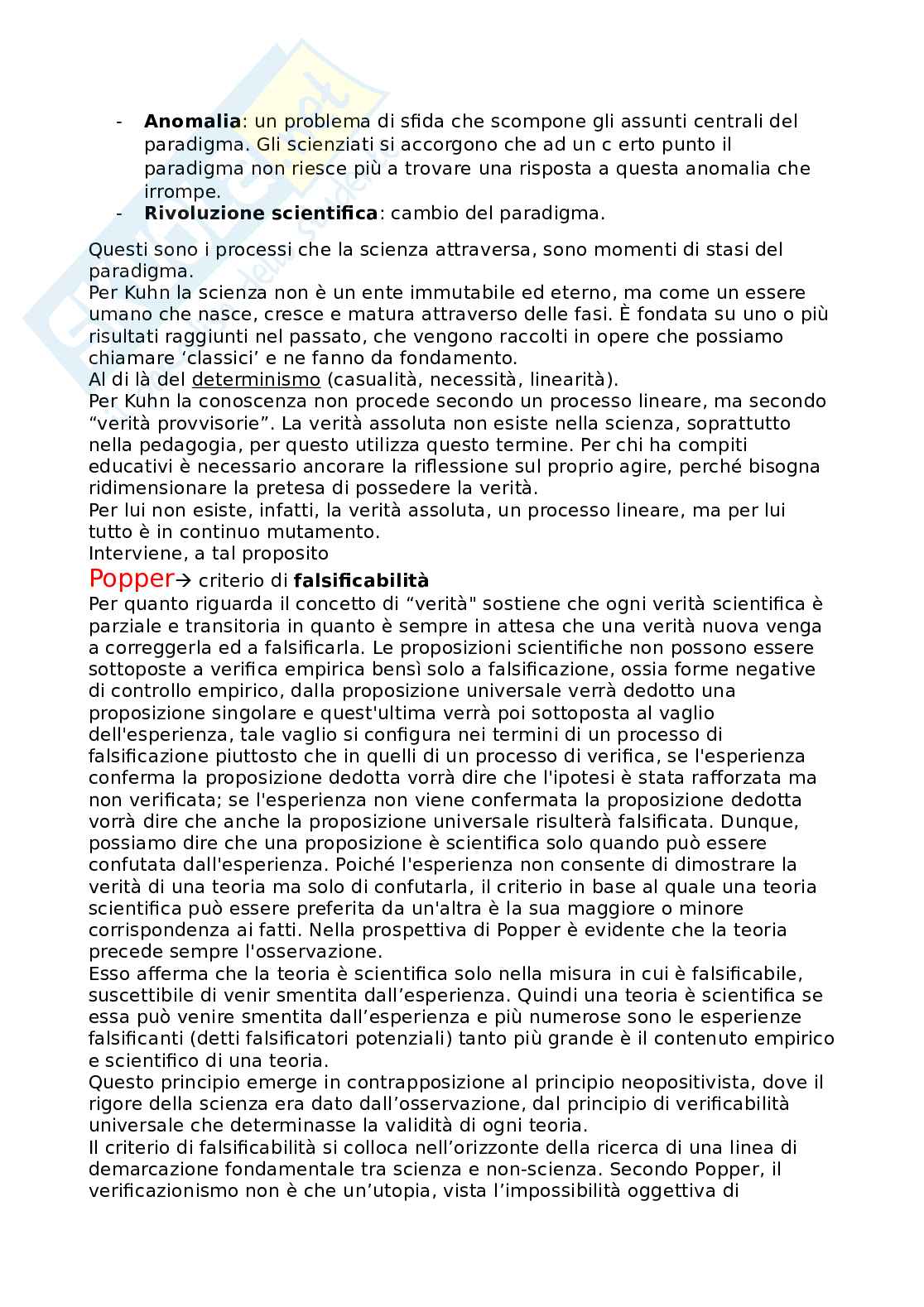 Riassunto esame Pedagogia generale, Prof. D'aprile Gabriella, libro consigliato Manuale di pedagogia e didattica, F. Frabboni. F. Pinto Minerva Pag. 6