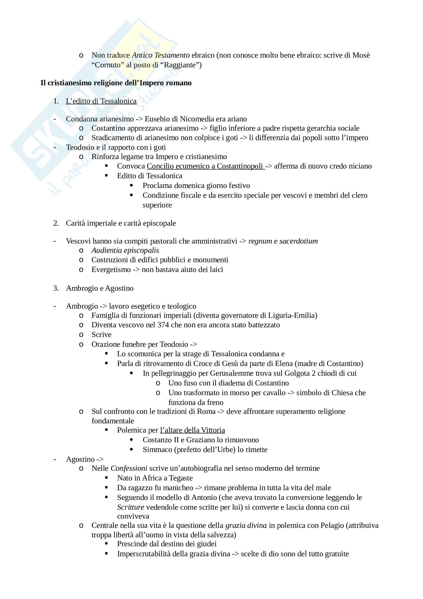 Riassunto esame storia del Cristianesimo, libro consigliato Gian Luca Potestà - Giovanni Vian, «Storia del cristianesimo», Bologna, il Mulino, 2014, soltanto capp. 1-13. Pag. 11