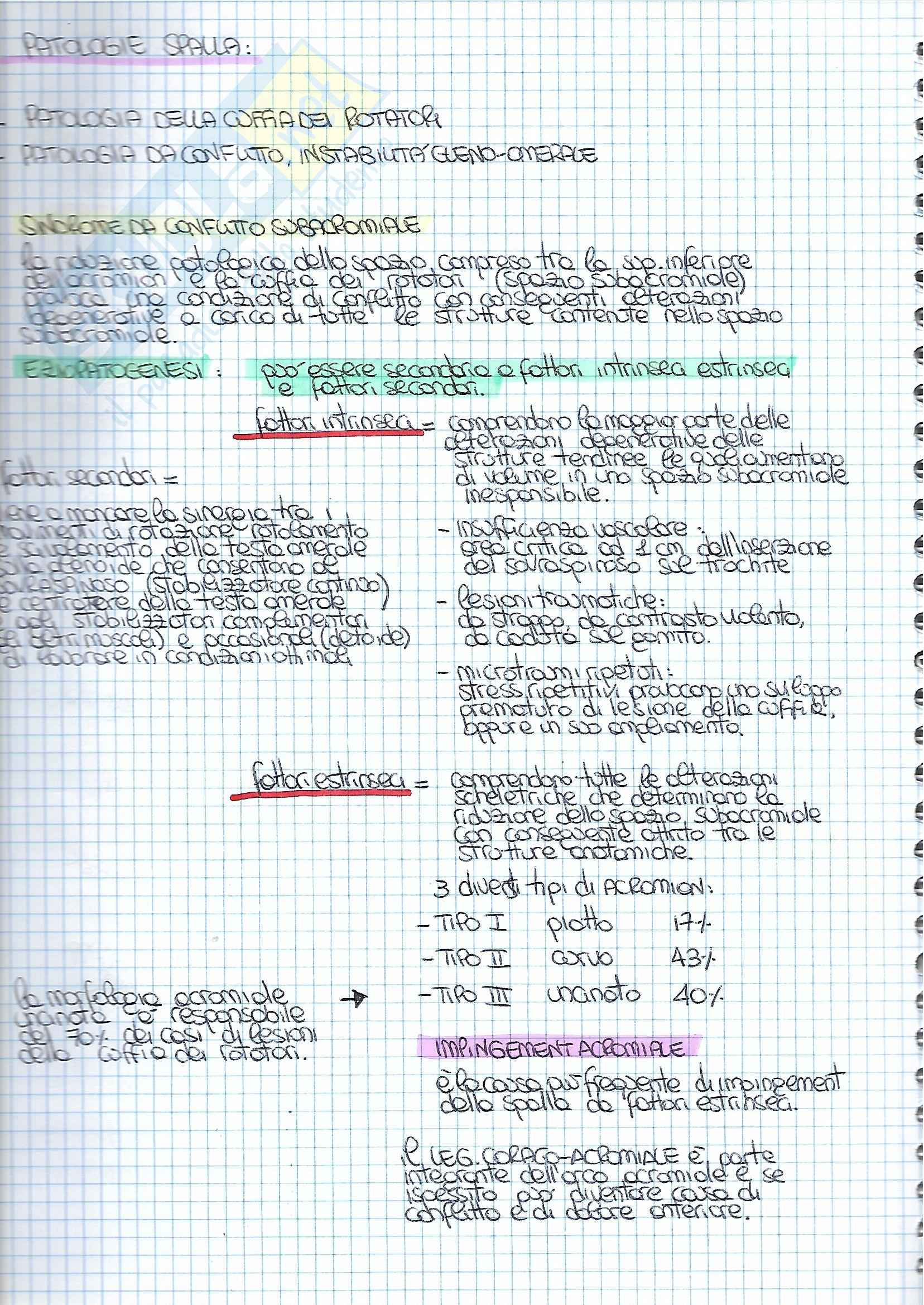 Riassunti traumatologia, libro consigliato Clinica Ortopedica di Mancini, Morlacchi Pag. 36