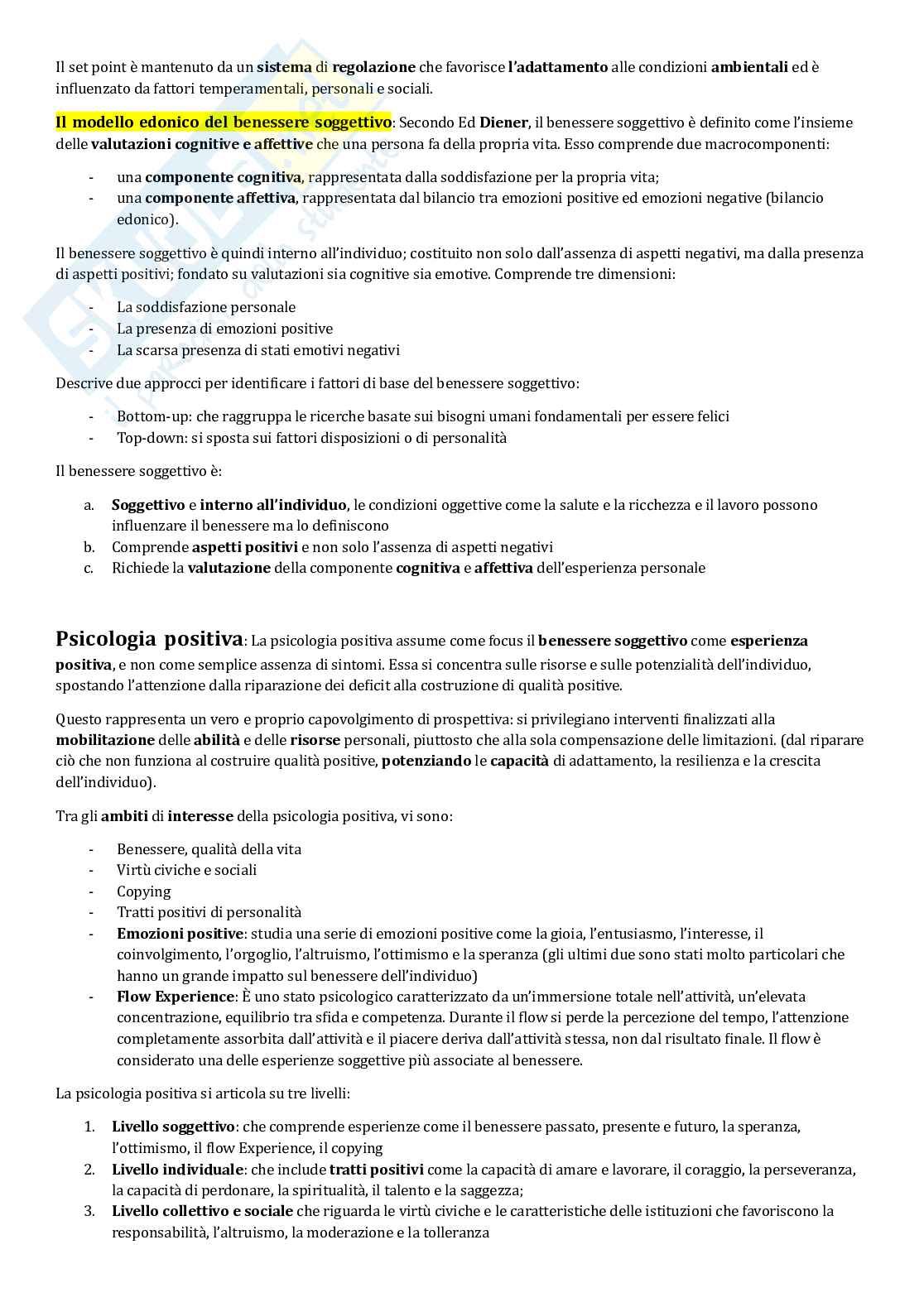 Psicololgia positiva e del benessere Pag. 2