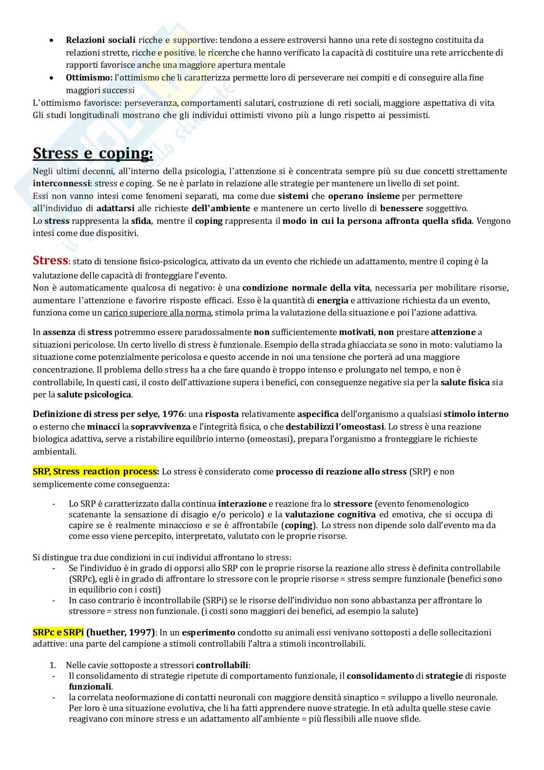 Psicololgia positiva e del benessere Pag. 6