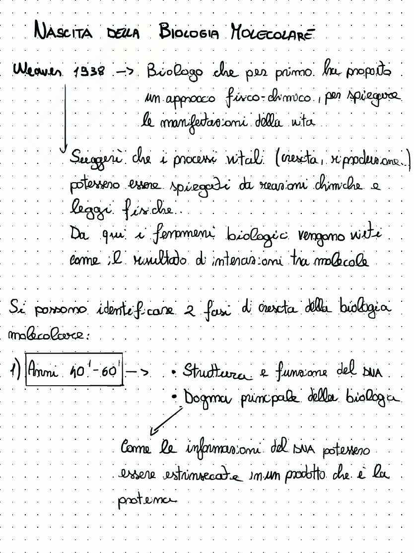 Introduzione Biologia molecolare Pag. 1