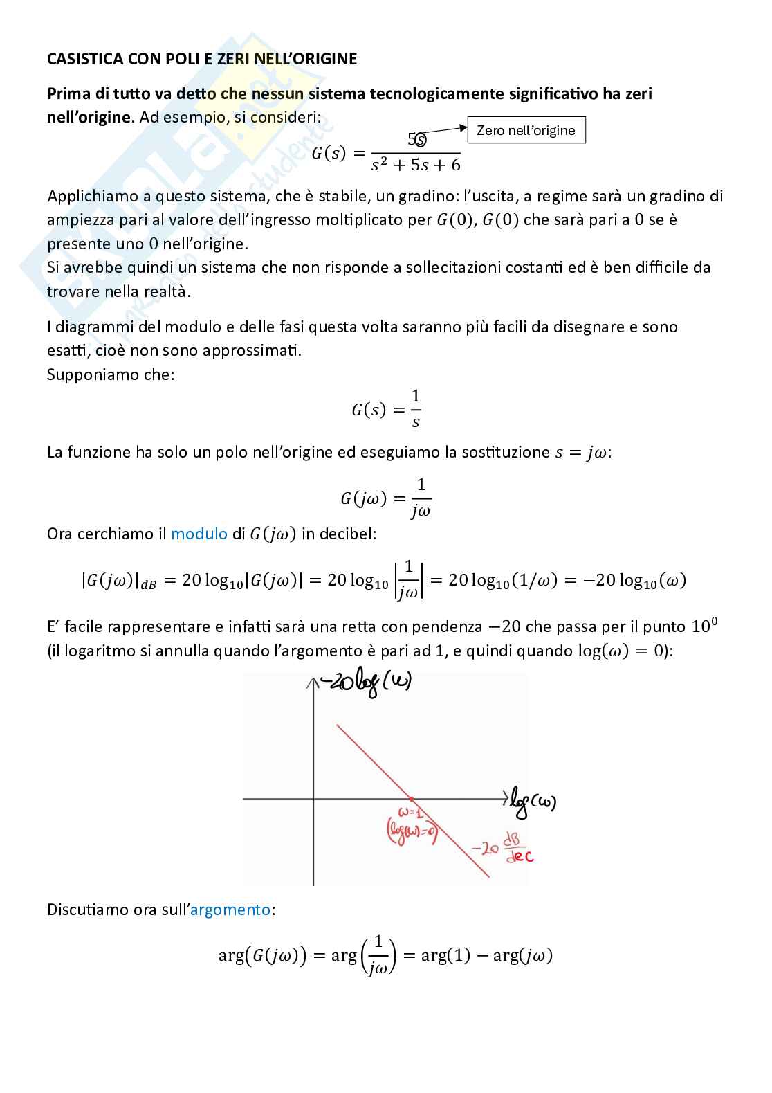 Controlli automatici, parte 5 - Risposta in frequenza Pag. 31