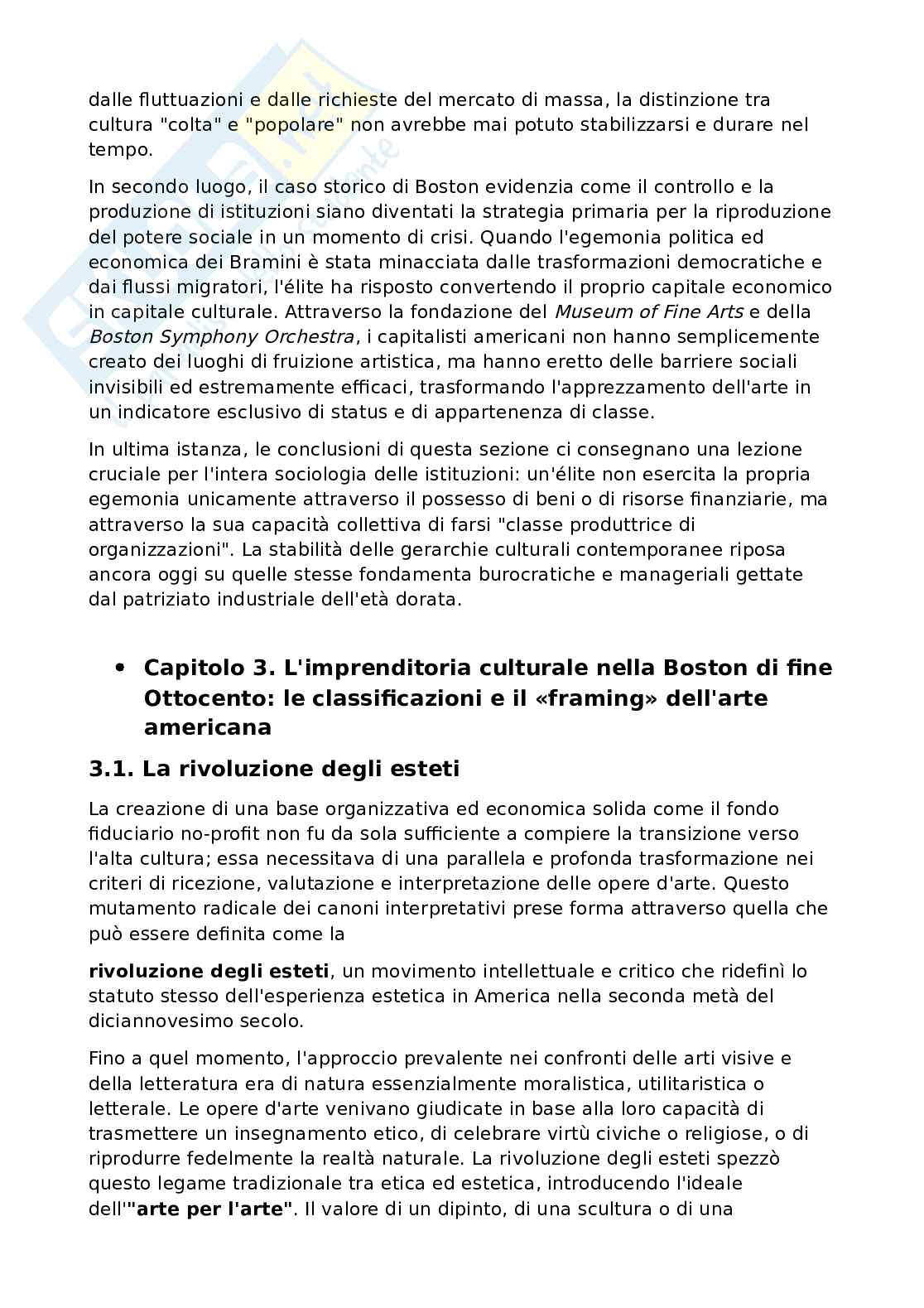 Riassunto esame Organizzazione e Economia dello Spettacolo, Prof. Biagiotti Andrea, libro consigliato  Organizzare la cultura. Imprenditoria, istituzioni e beni culturali, DiMaggio Pag. 11